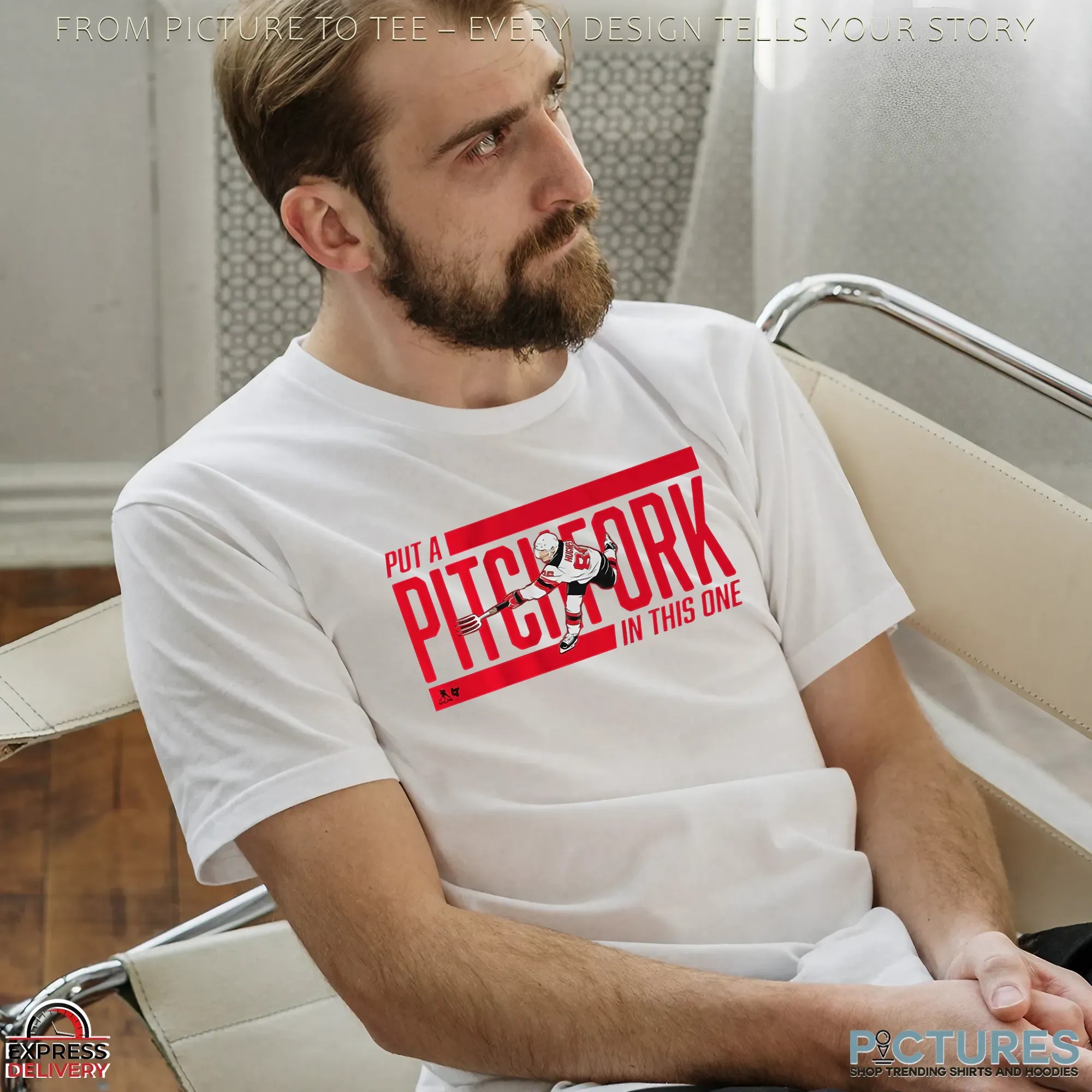 Jack Hughes Put a Pitchfork in This One New Jersey Devils T Shirt Jack Hughes Put a Pitchfork in This One New Jersey Devils T Shirt