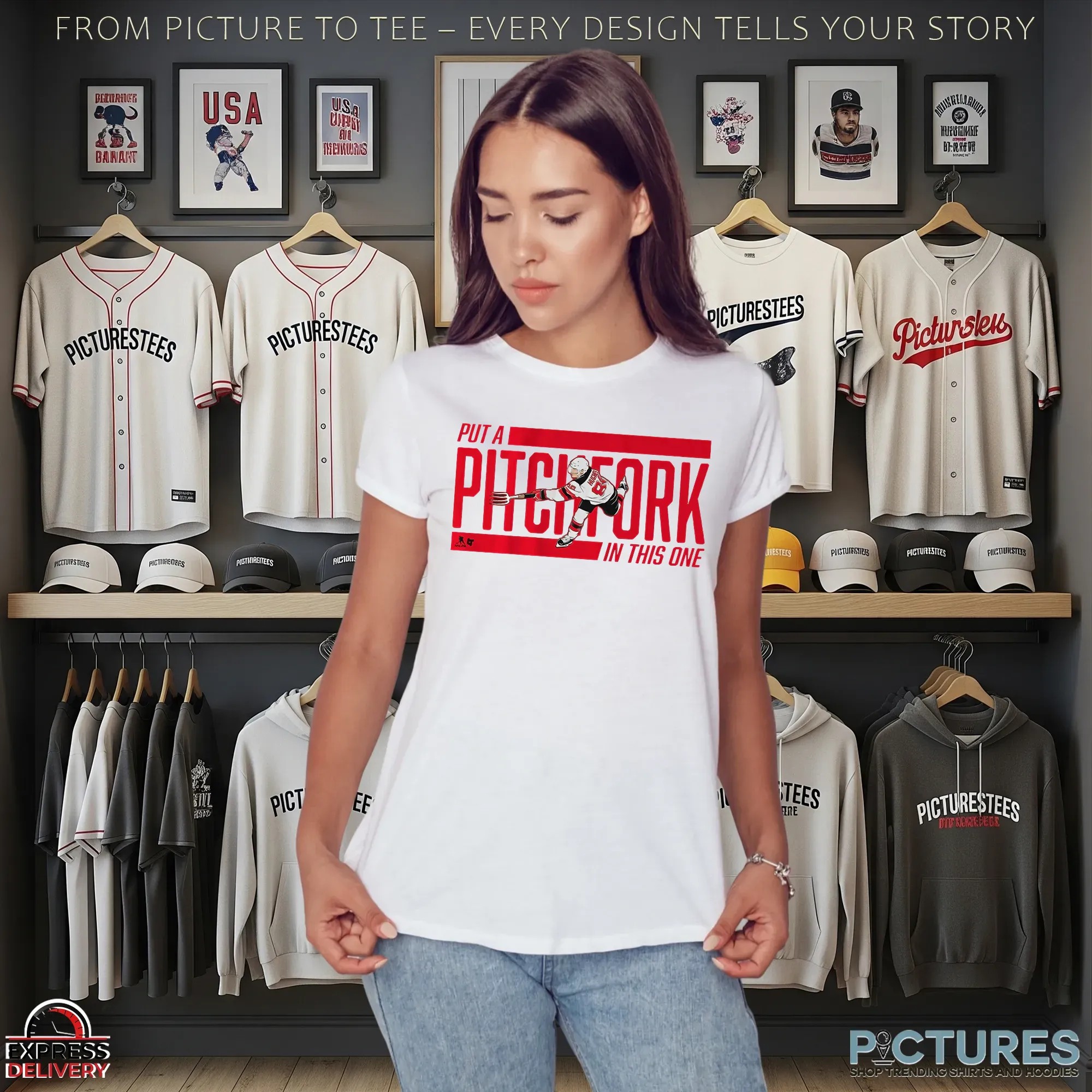 Jack Hughes Put a Pitchfork in This One New Jersey Devils T Shirt Jack Hughes Put a Pitchfork in This One New Jersey Devils T Shirt