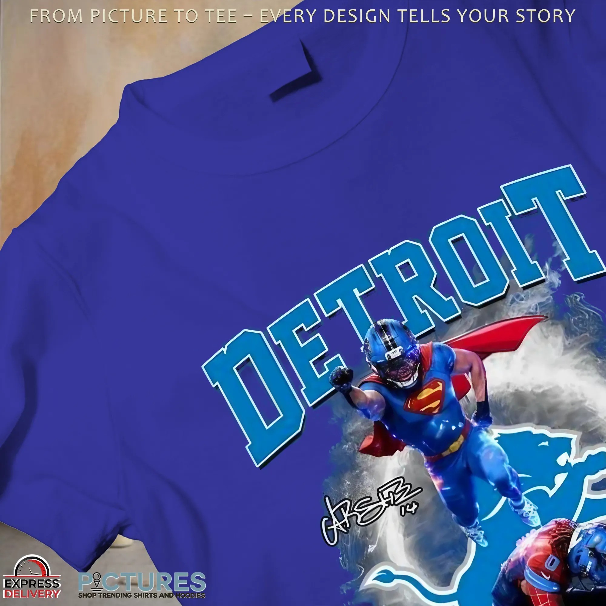 Jahmyr Gibbs And Amon Ra St Brown Superman Vs Spider Man Signatures T Shirt