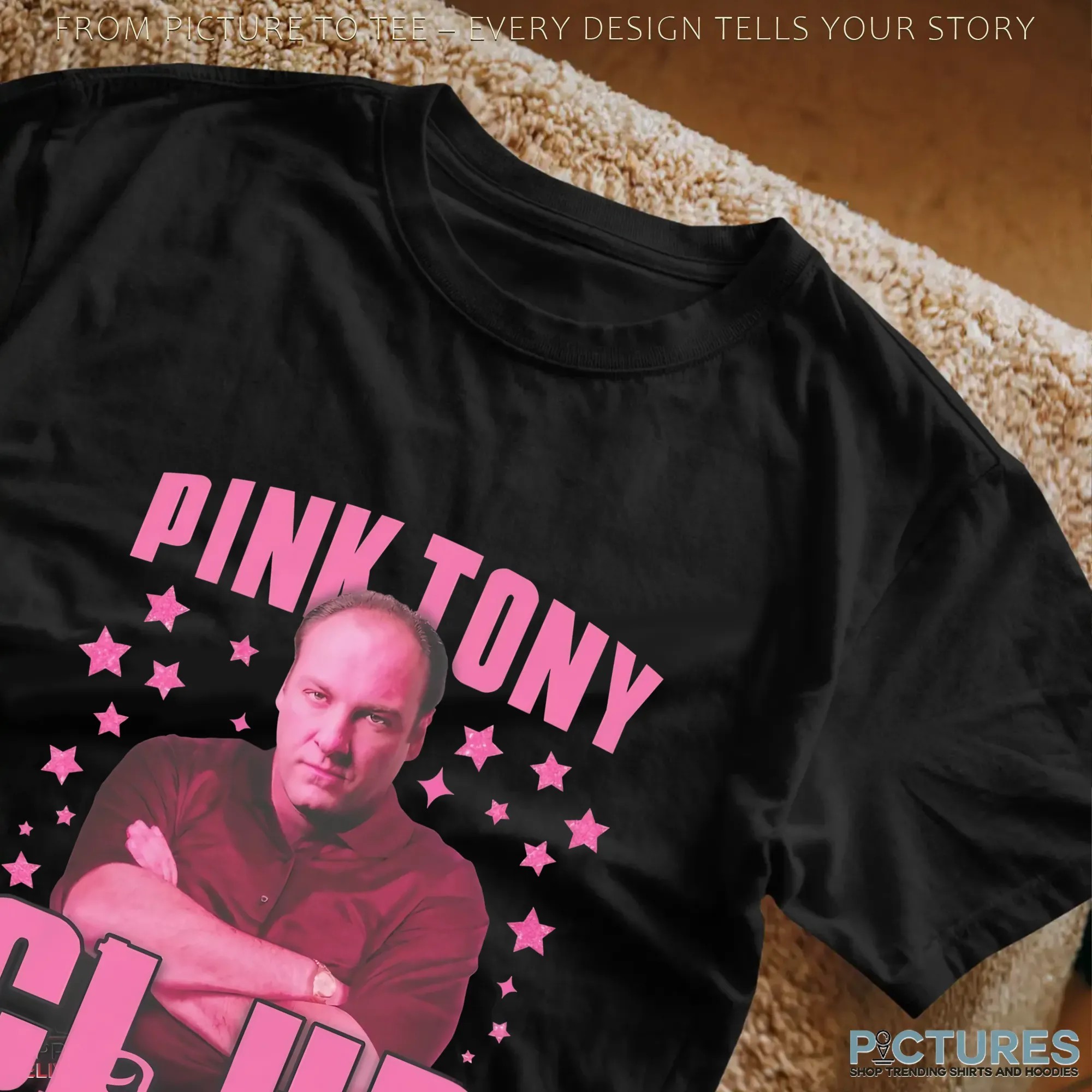 James Gandolfini Tony Soprano Pink Tony Club T Shirt James Gandolfini Tony Soprano Pink Tony Club T Shirt