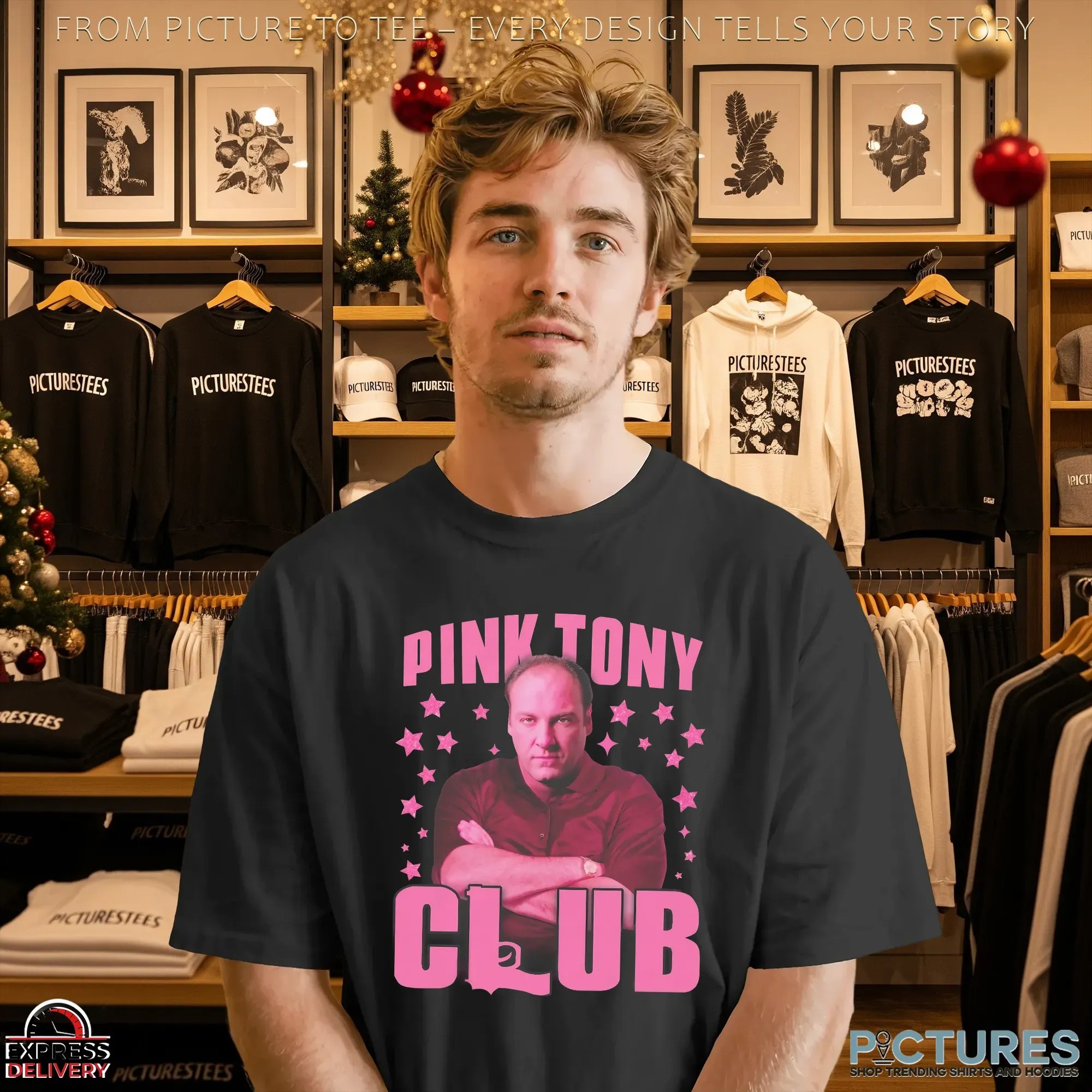 James Gandolfini Tony Soprano Pink Tony Club T Shirt James Gandolfini Tony Soprano Pink Tony Club T Shirt