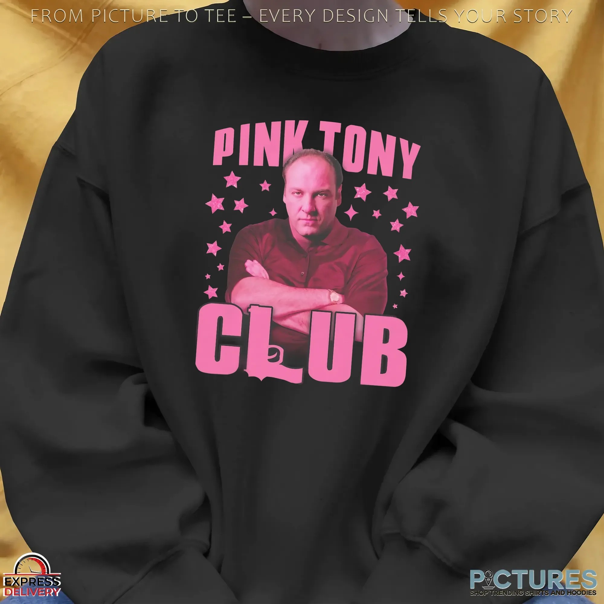 James Gandolfini Tony Soprano Pink Tony Club T Shirt James Gandolfini Tony Soprano Pink Tony Club T Shirt