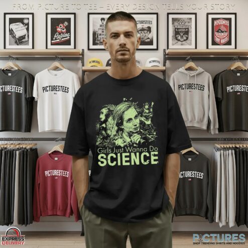 Jane Goodall 1934-2025 Inspired Girls Just Wanna Do Science Memorial T Shirt
