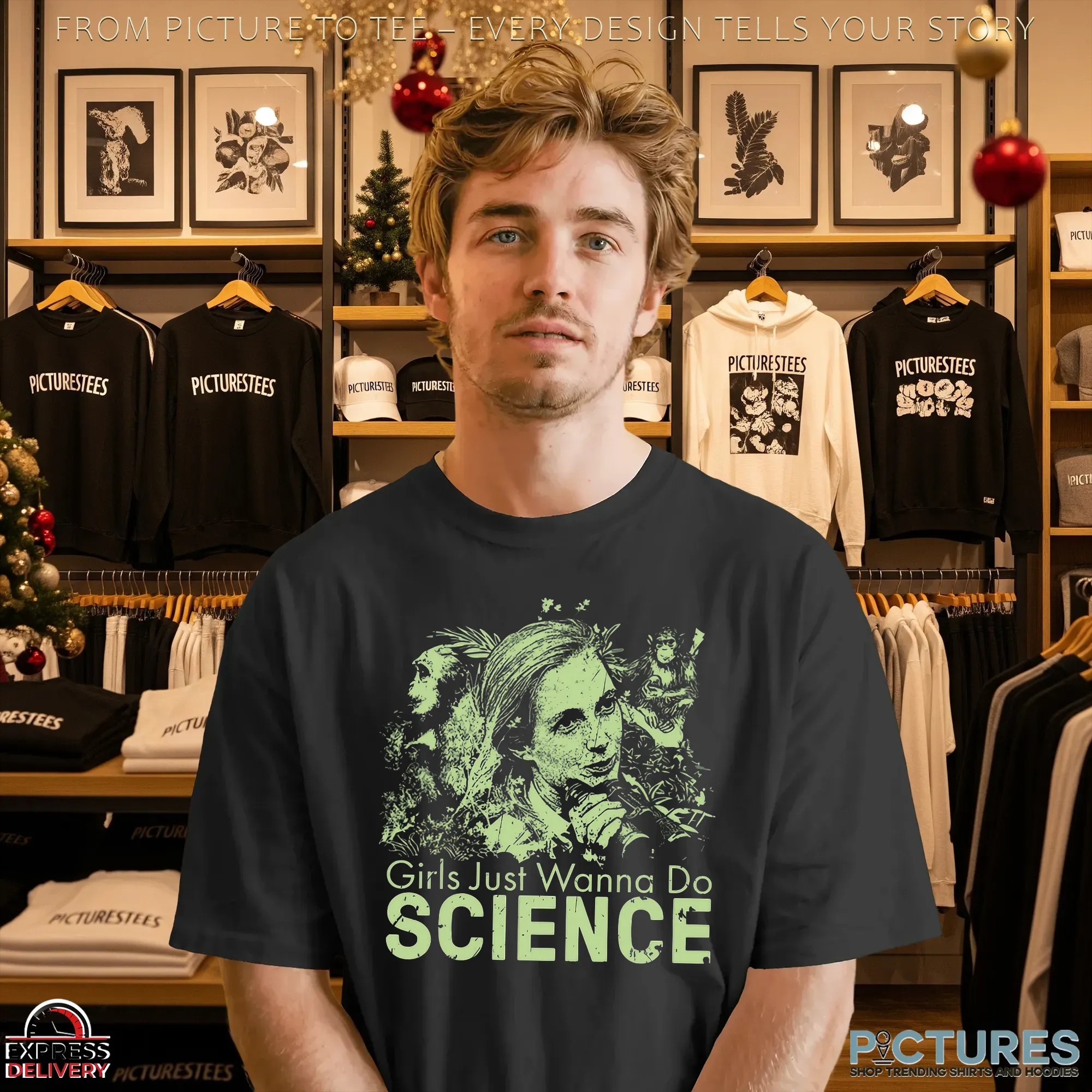 Jane Goodall 1934-2025 Inspired Girls Just Wanna Do Science Memorial T Shirt