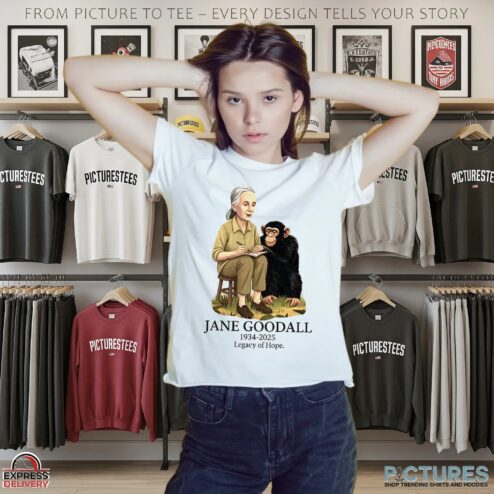 Jane Goodall 1934-2025 Legacy Of Hope With Monkey T Shirt