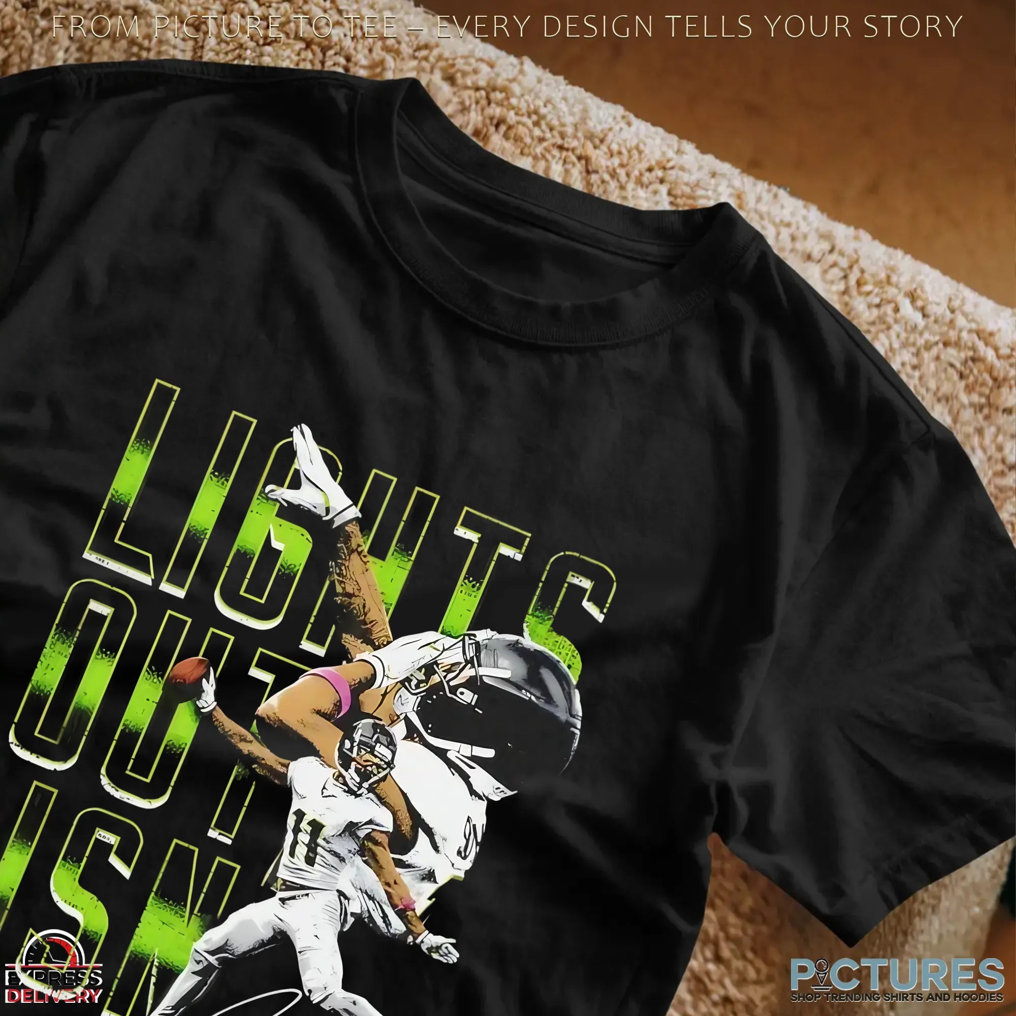 Jaxon Smith-Njigba Lights Out JSN Seattle Seahawks Signature Graphic T Shirt