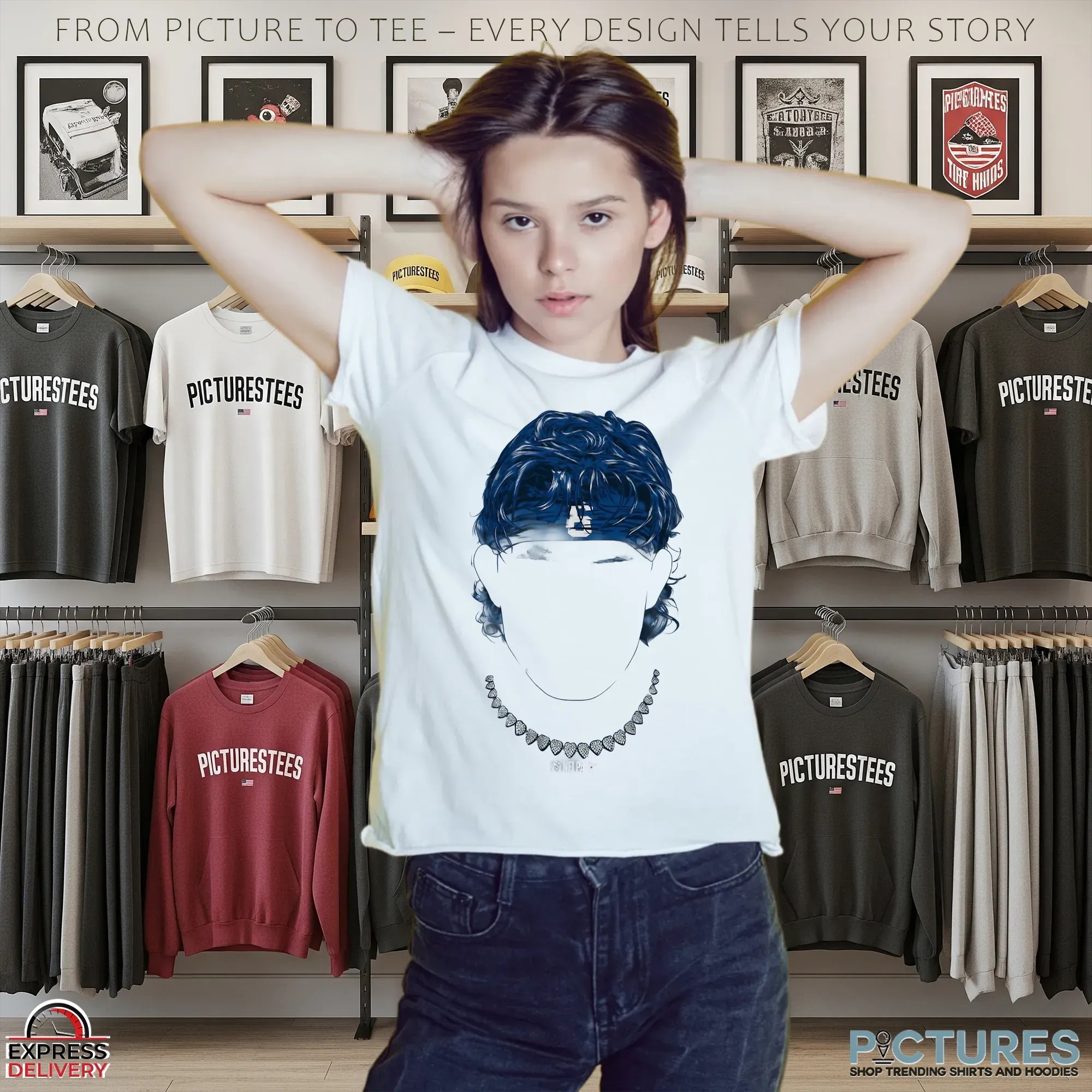 Jaxson Dart Blank Face NFL T Shirt