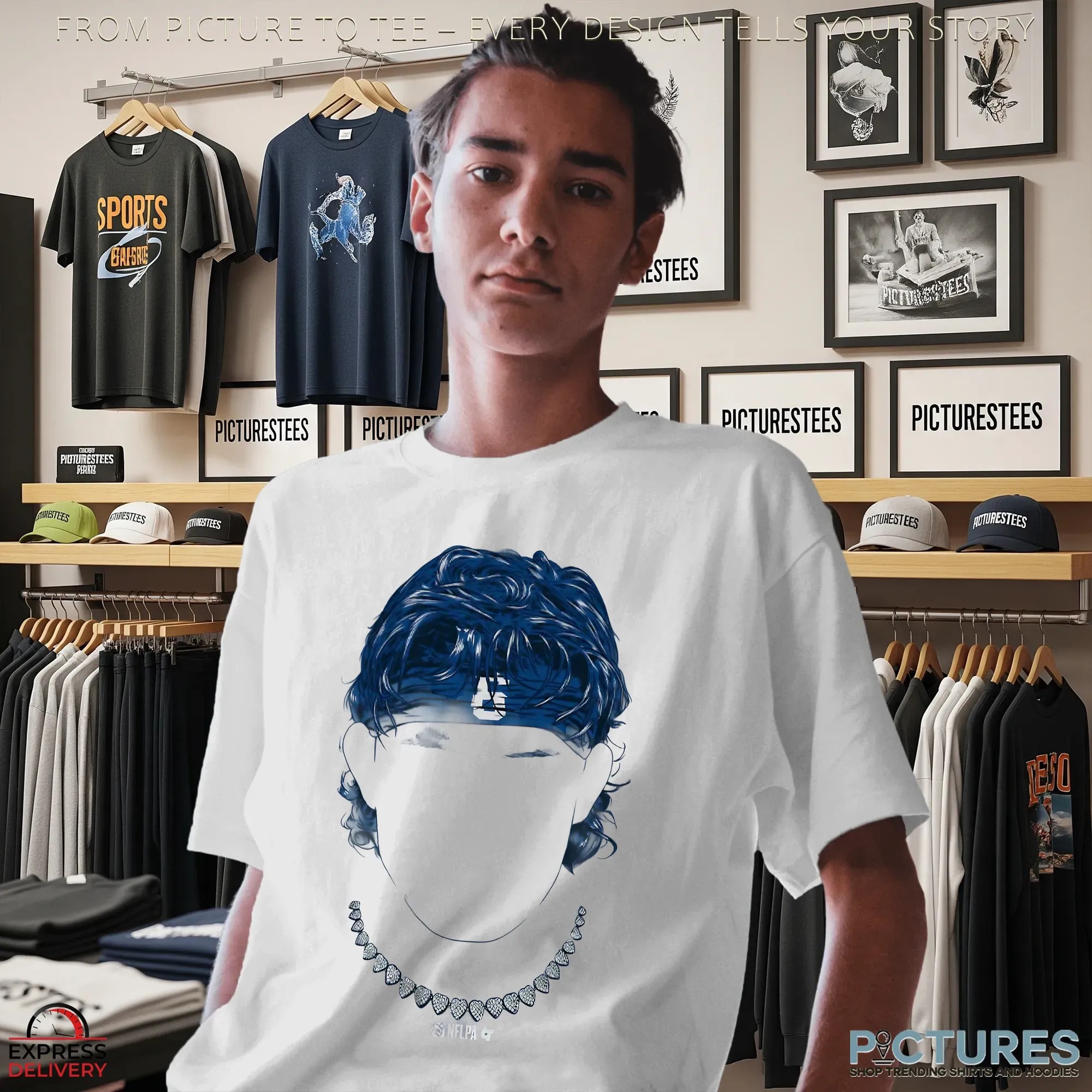 Jaxson Dart Blank Face NFL T Shirt Jaxson Dart Blank Face NFL T Shirt