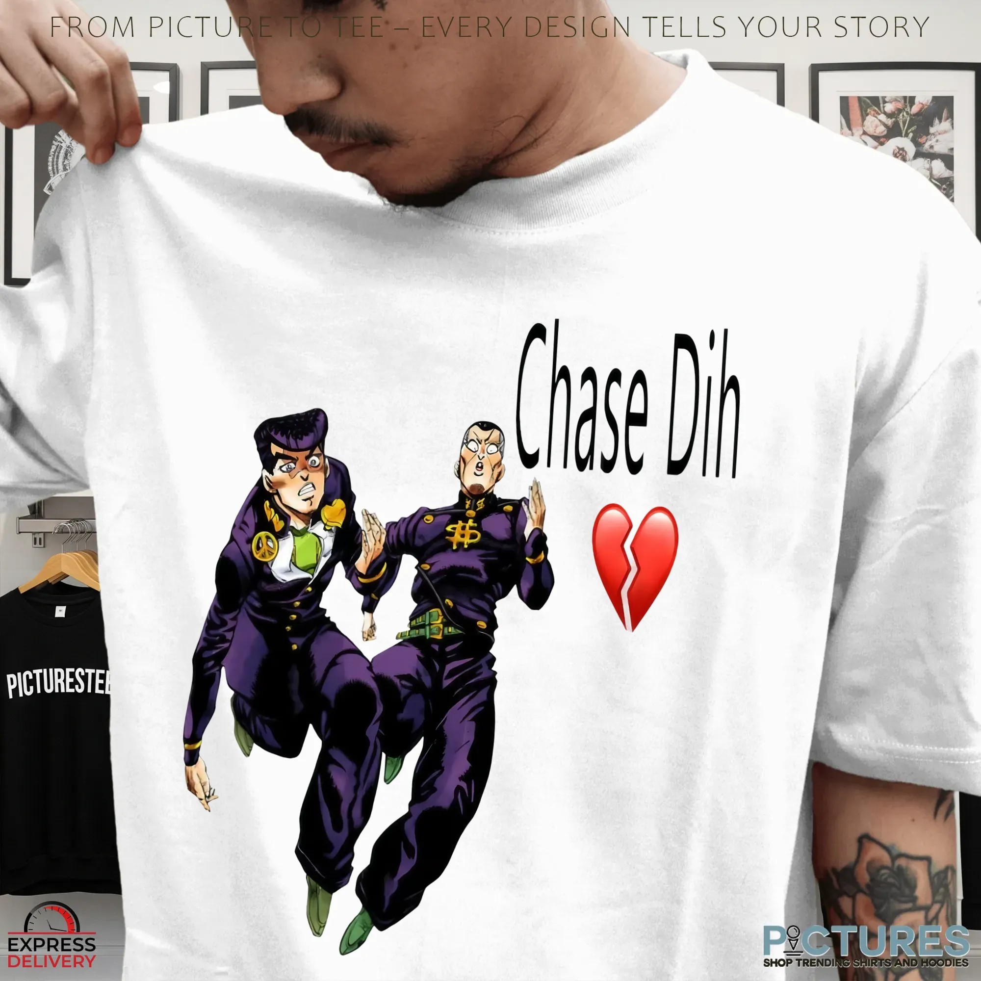 Jojo's Bizarre Adventure Chase Dih Josuke & Okuyasu Heart Broken T Shirt