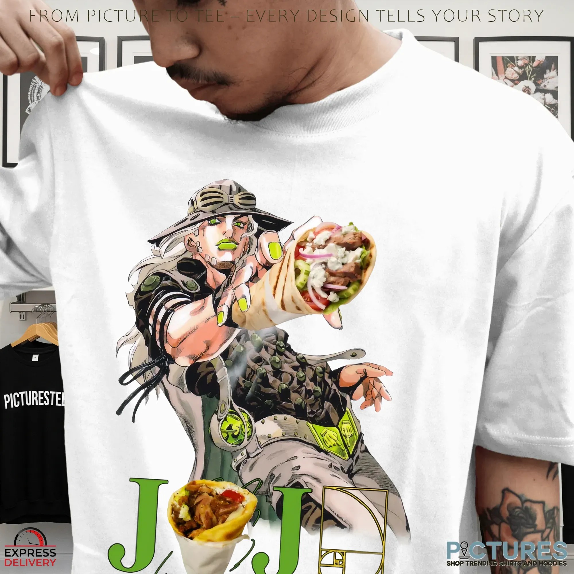 Jojo's Halal Adventure Steel Ball Run Gyro Gyro Zeppeli Anime Meme T Shirt
