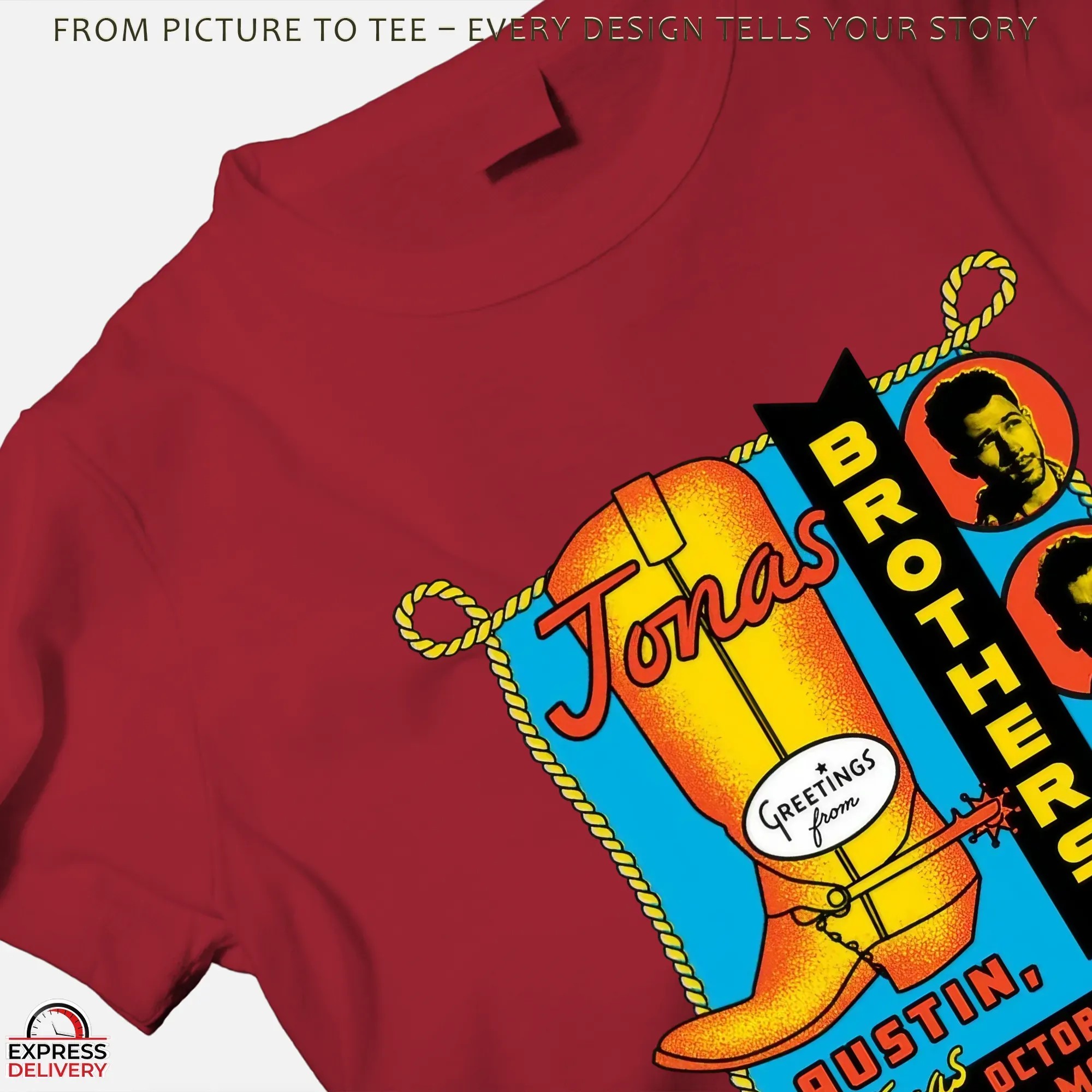 Jonas Brothers Greeting From Austin TX Oct 17 2025 Tour Merch T Shirt