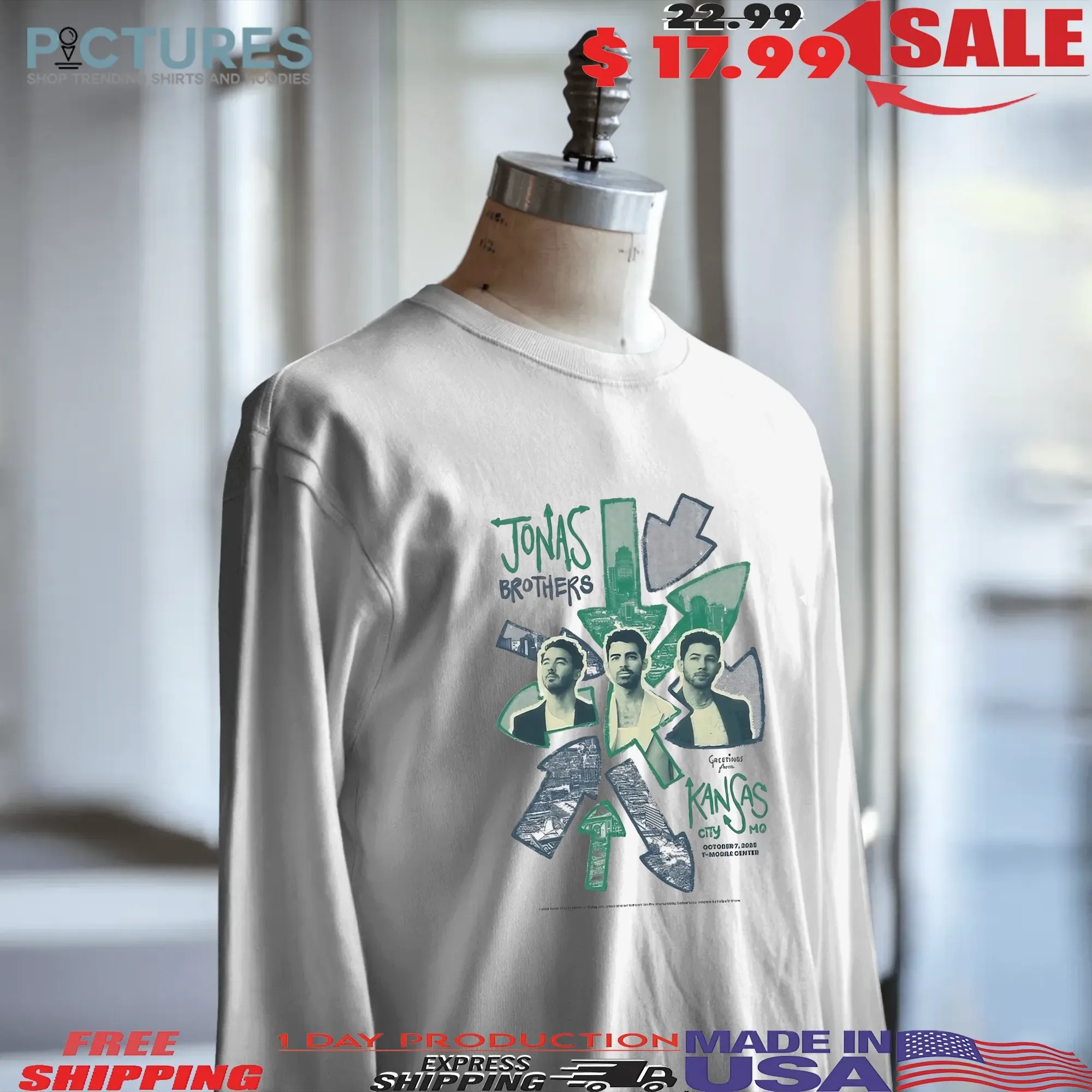 Jonas Brothers Kansas City 2025 Venue Greetings From Your Hometown In Kansas City MO At T Mobile Center On October 7 2025 T-Shirts