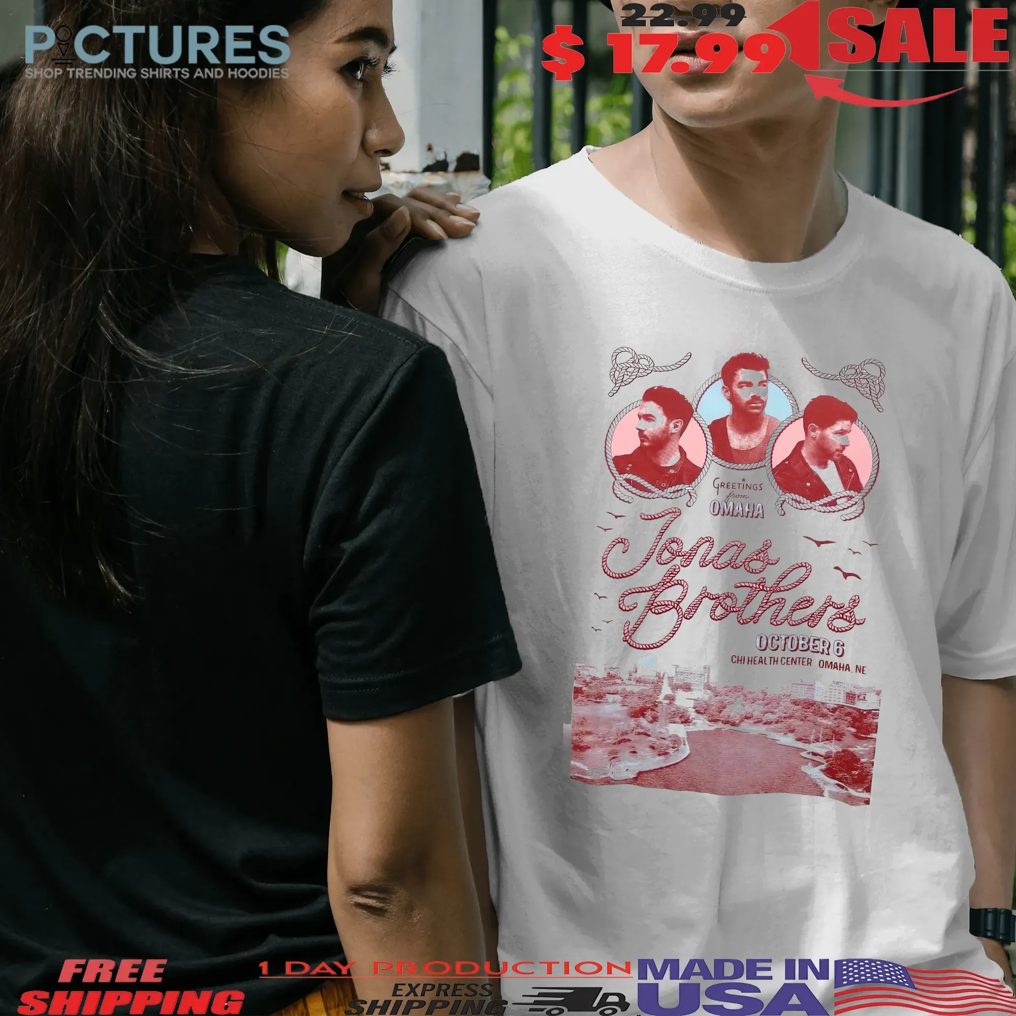 Jonas Brothers Oct 6 2025 Chi Health Center Omaha Ne Poster T-shirt