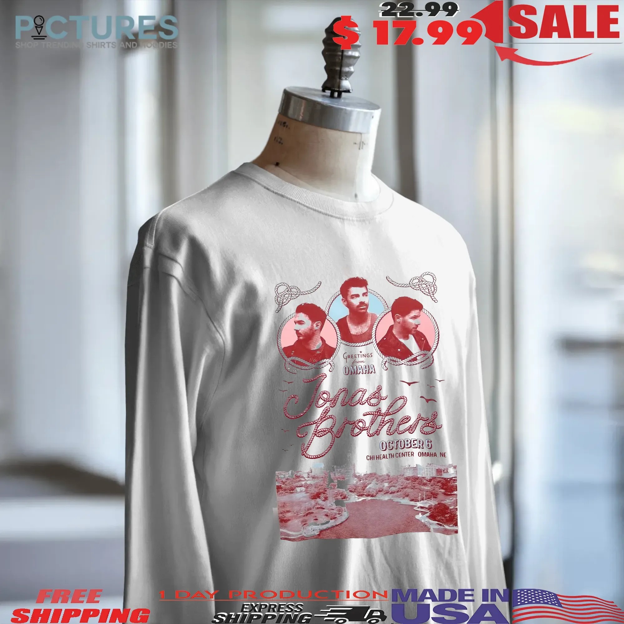 Jonas Brothers Oct 6 2025 Chi Health Center Omaha Ne Poster T-shirt