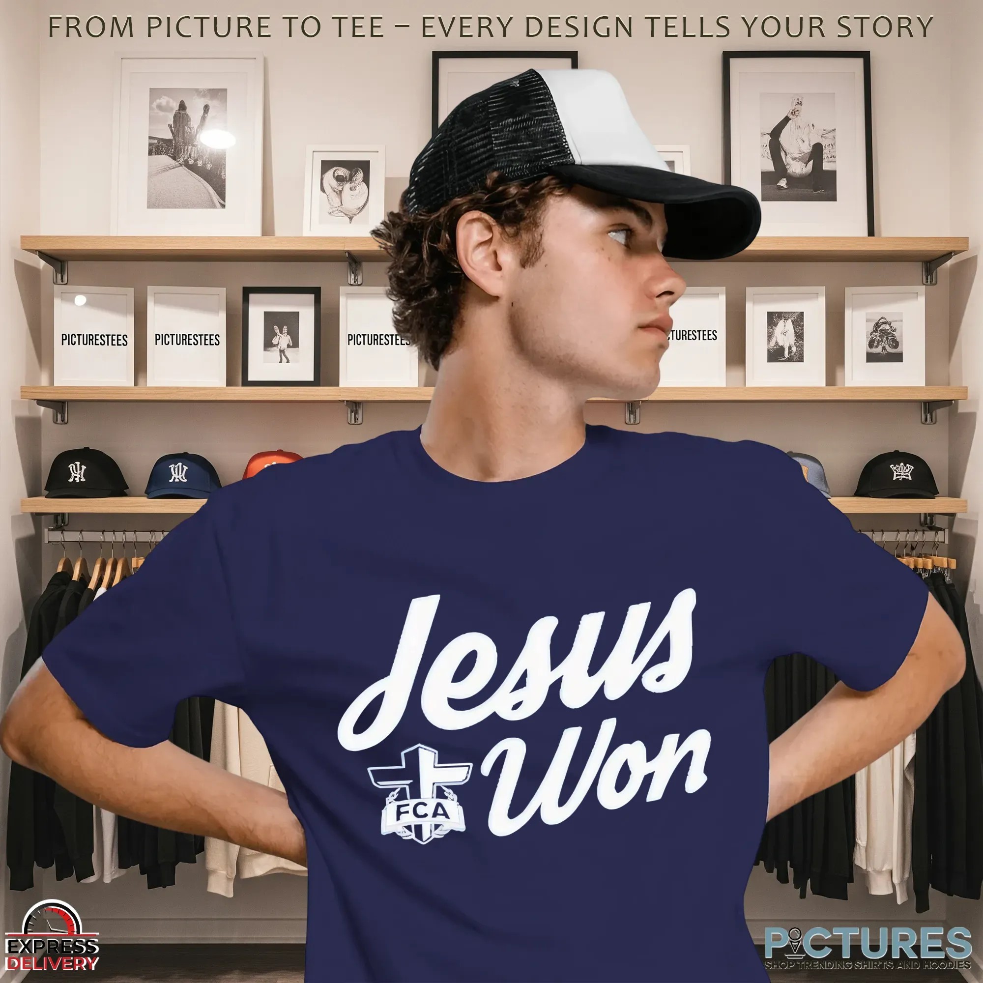 Jordyn Tyson Wearing Jesus Won FCA T-shirts