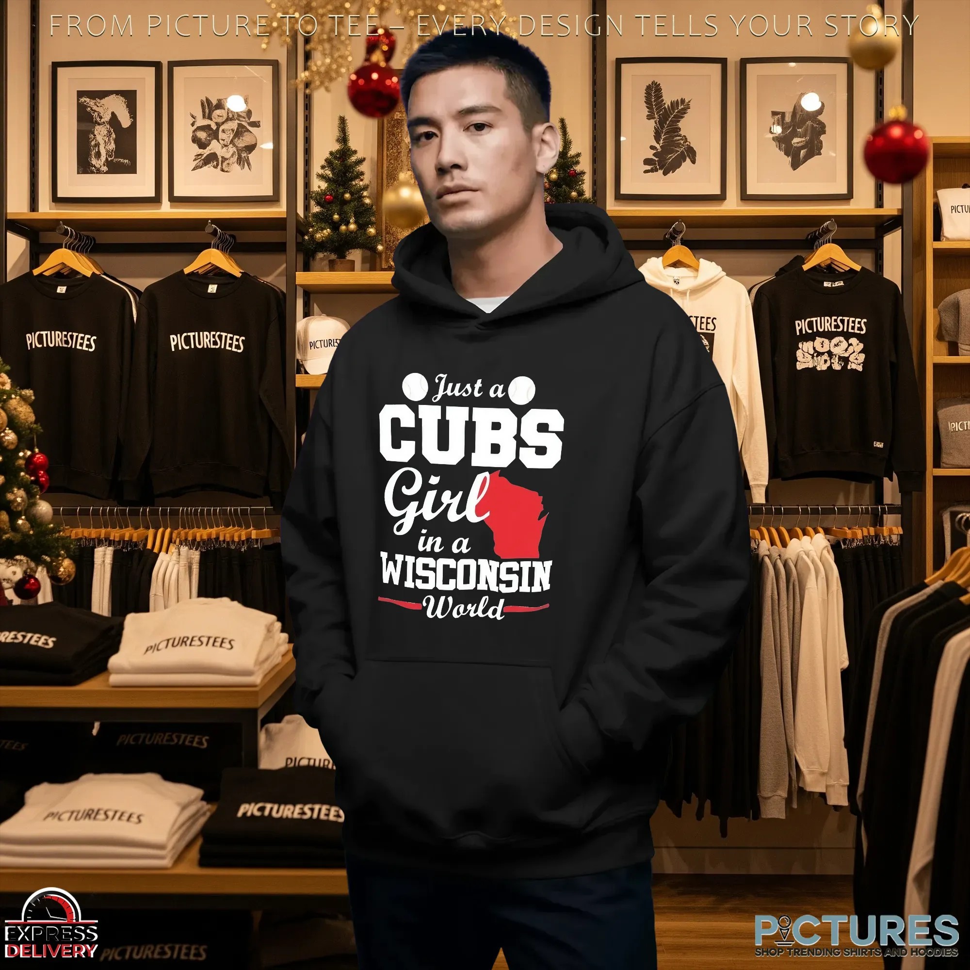 Just a CUBS Girl in a WISCONSIN World t shirt