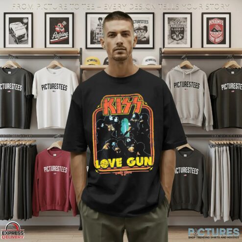 KISS Love Gun Classic Rock Band Ace Frehley T Shirt