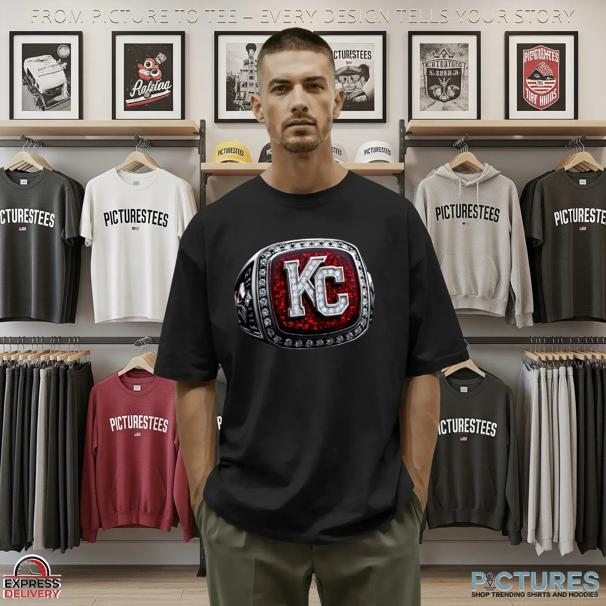Kansas City Chiefs KC Ring T Shirt