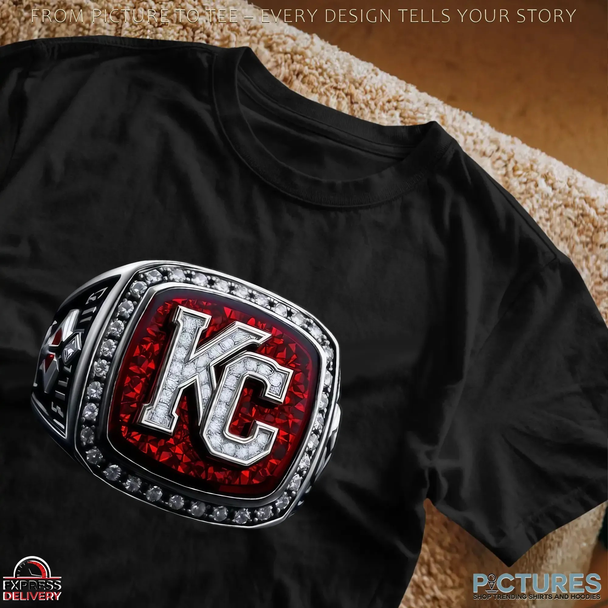 Kansas City Chiefs KC Ring T Shirt Kansas City Chiefs KC Ring T Shirt