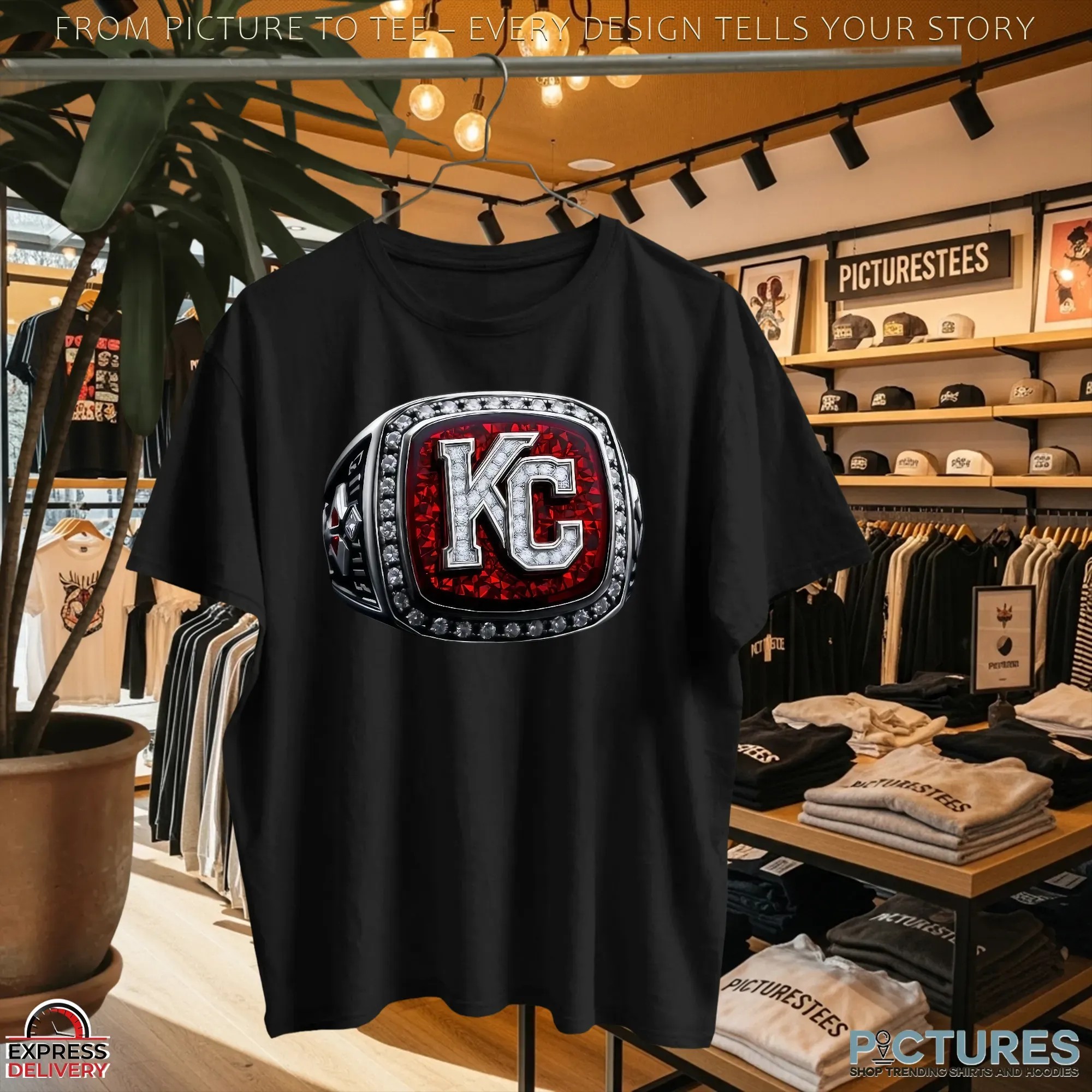 Kansas City Chiefs KC Ring T Shirt Kansas City Chiefs KC Ring T Shirt