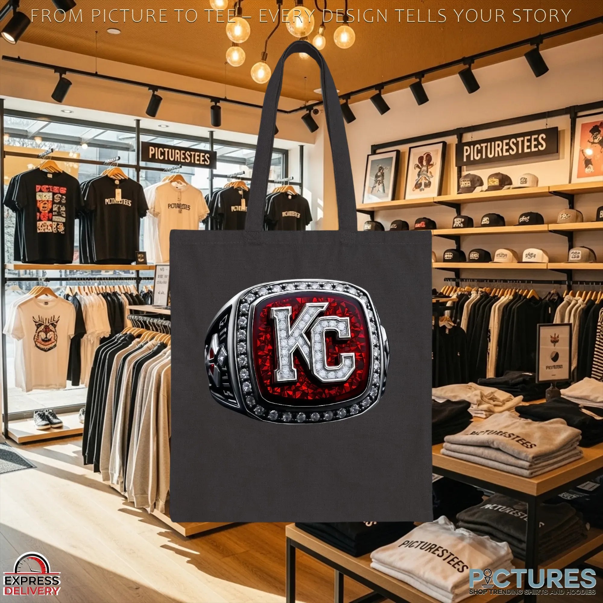 Kansas City Chiefs KC Ring T Shirt Kansas City Chiefs KC Ring T Shirt