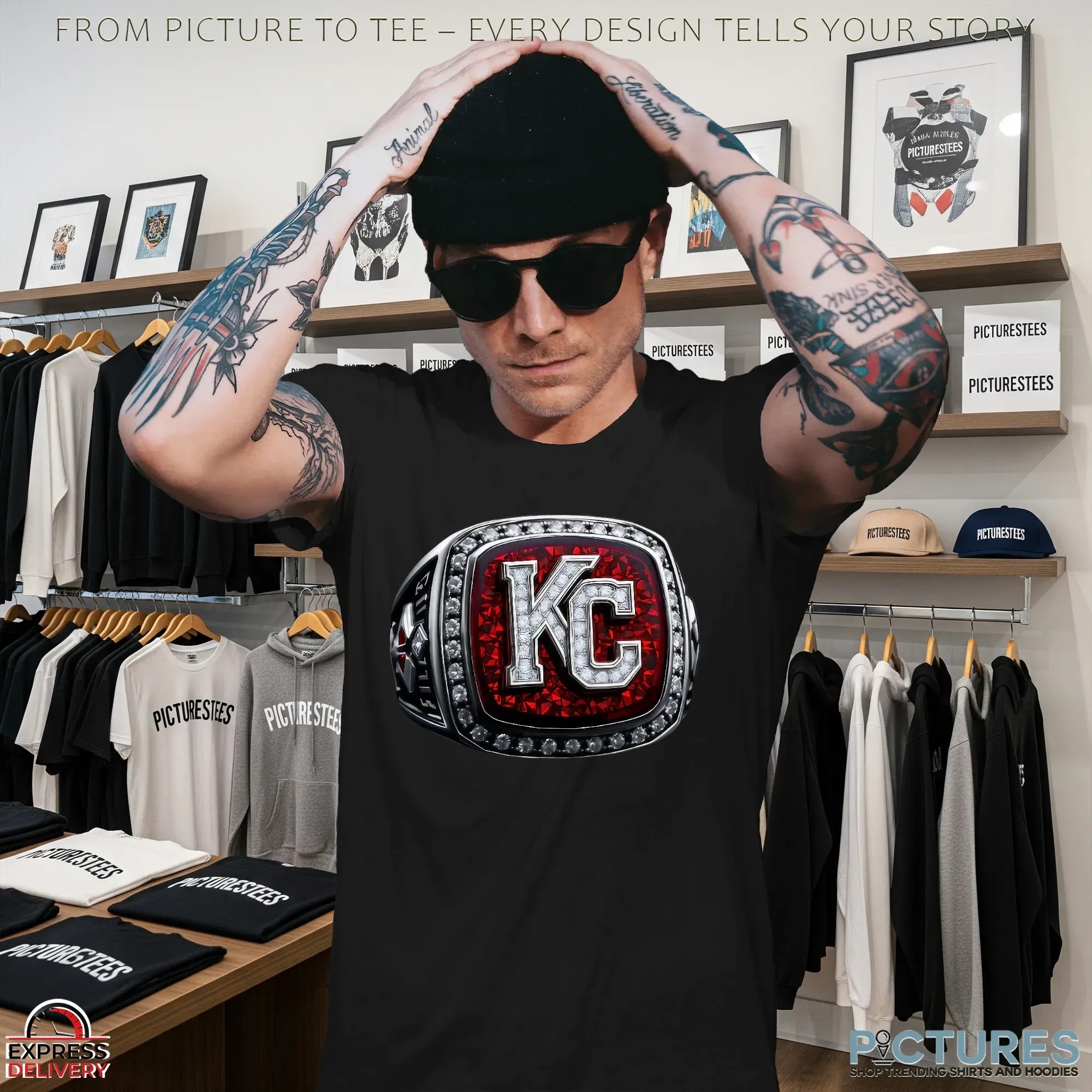 Kansas City Chiefs KC Ring T Shirt Kansas City Chiefs KC Ring T Shirt