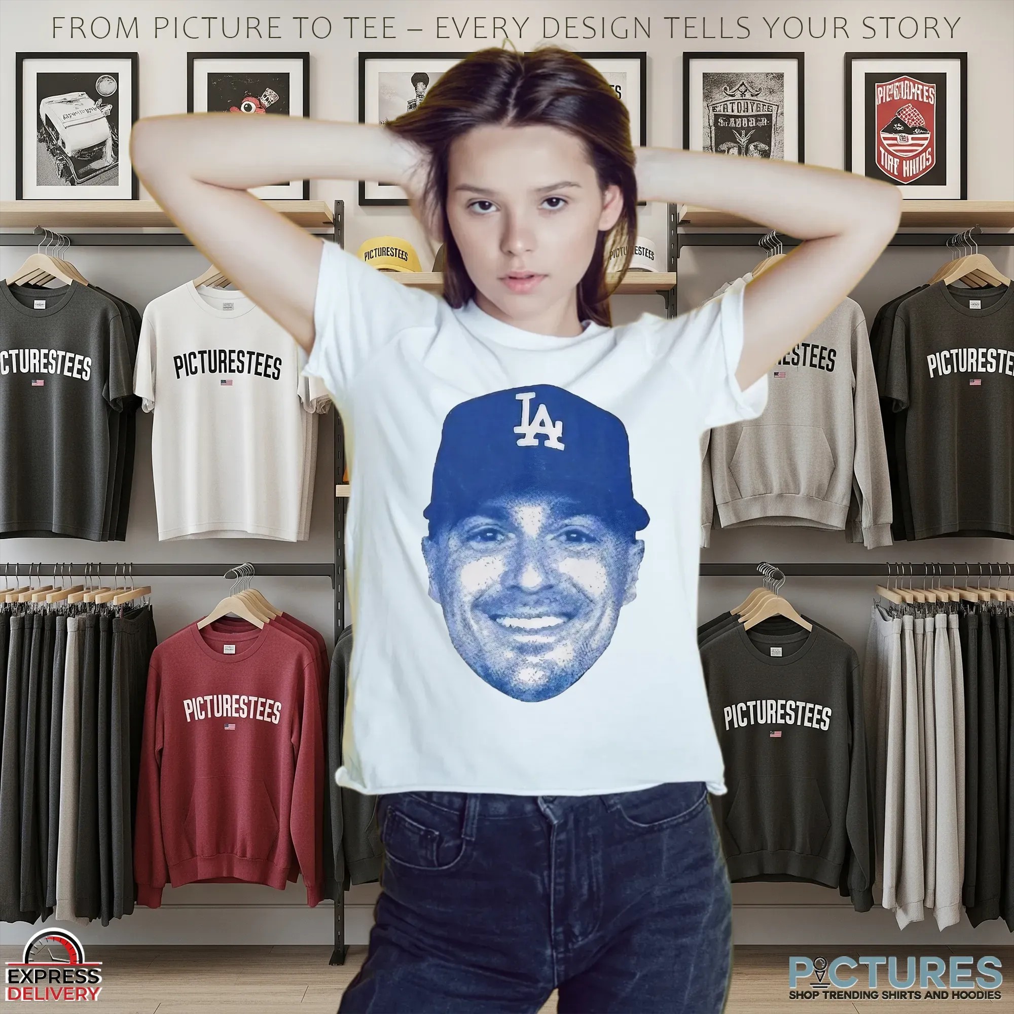 Kike Hernandez Big Face LA Dodgers Player MLB T Shirt