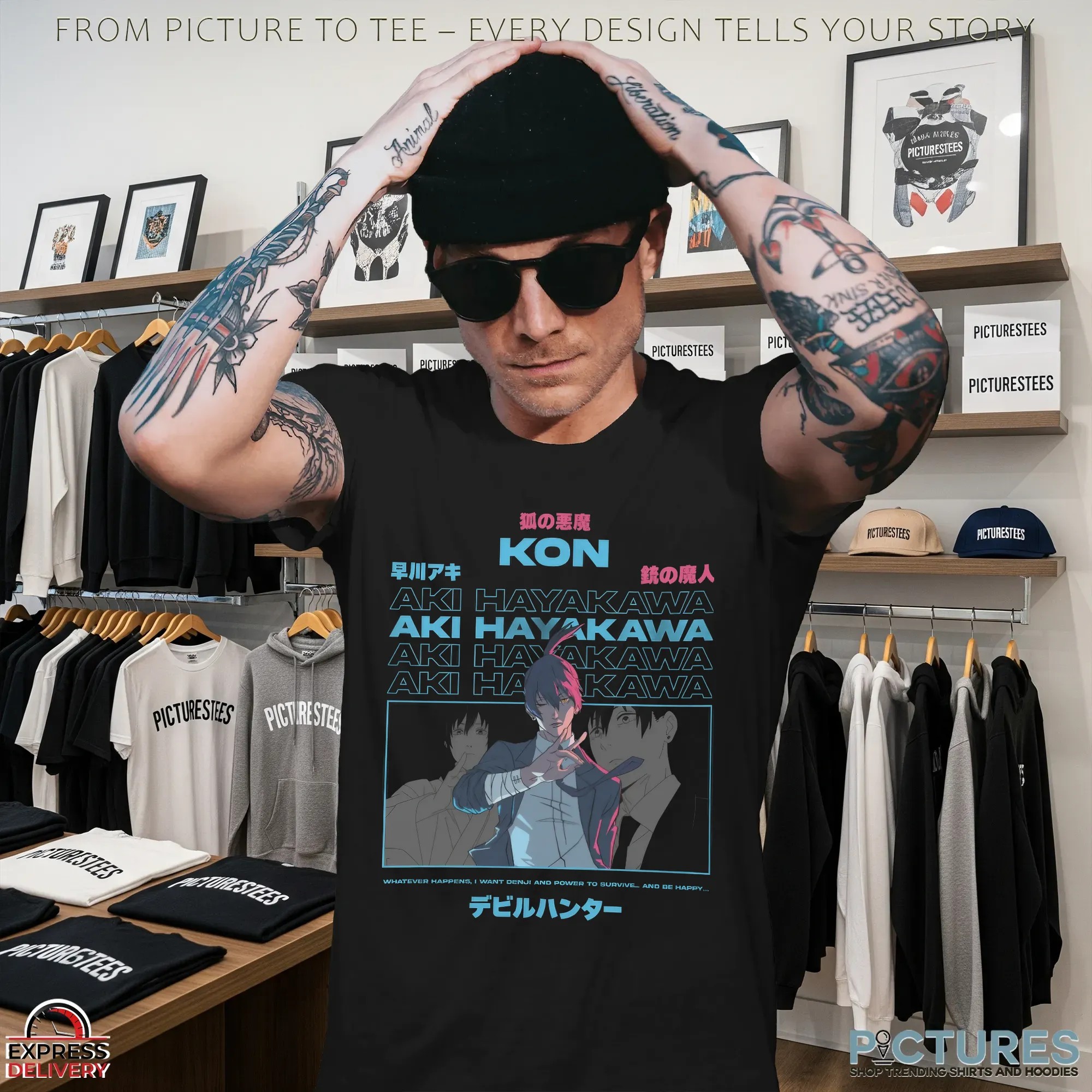 Kon Aki Hayakawa Whatever Happens I Want Denji And Power To Survive And Be Happy Chainsaw Man T Shirt Kon Aki Hayakawa Whatever Happens I Want Denji And Power To Survive And Be Happy Chainsaw Man T Shirt