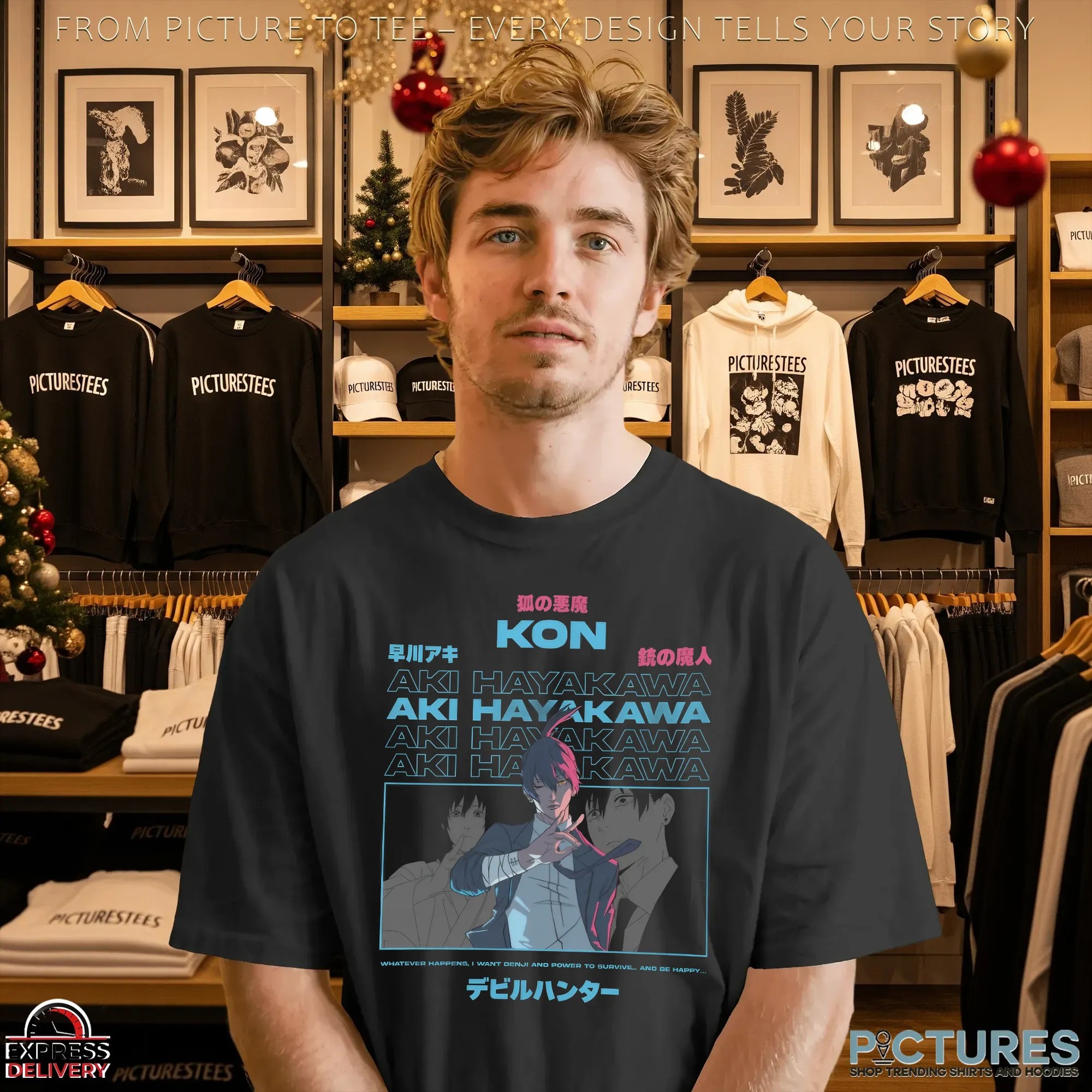 Kon Aki Hayakawa Whatever Happens I Want Denji And Power To Survive And Be Happy Chainsaw Man T Shirt Kon Aki Hayakawa Whatever Happens I Want Denji And Power To Survive And Be Happy Chainsaw Man T Shirt