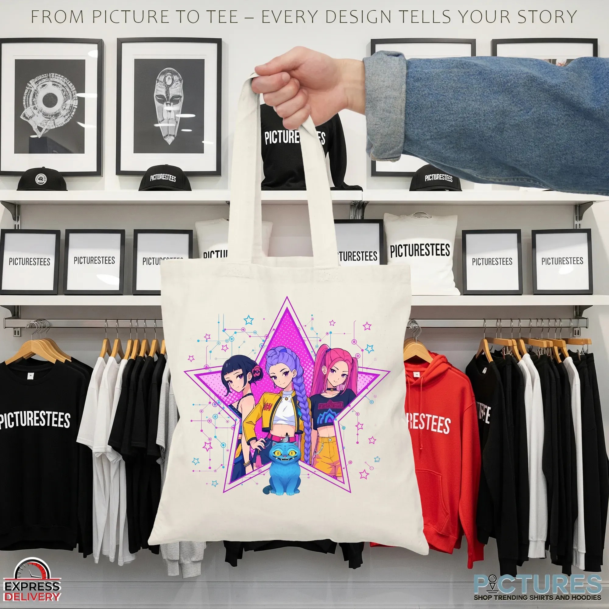 Kpop Huntrix Shirt, Anime Demon Hunters Tee, Youth Huntrix Shirt, Toddler Huntrix Tee, Retro Kpop Girl Shirt, Unisex Merch