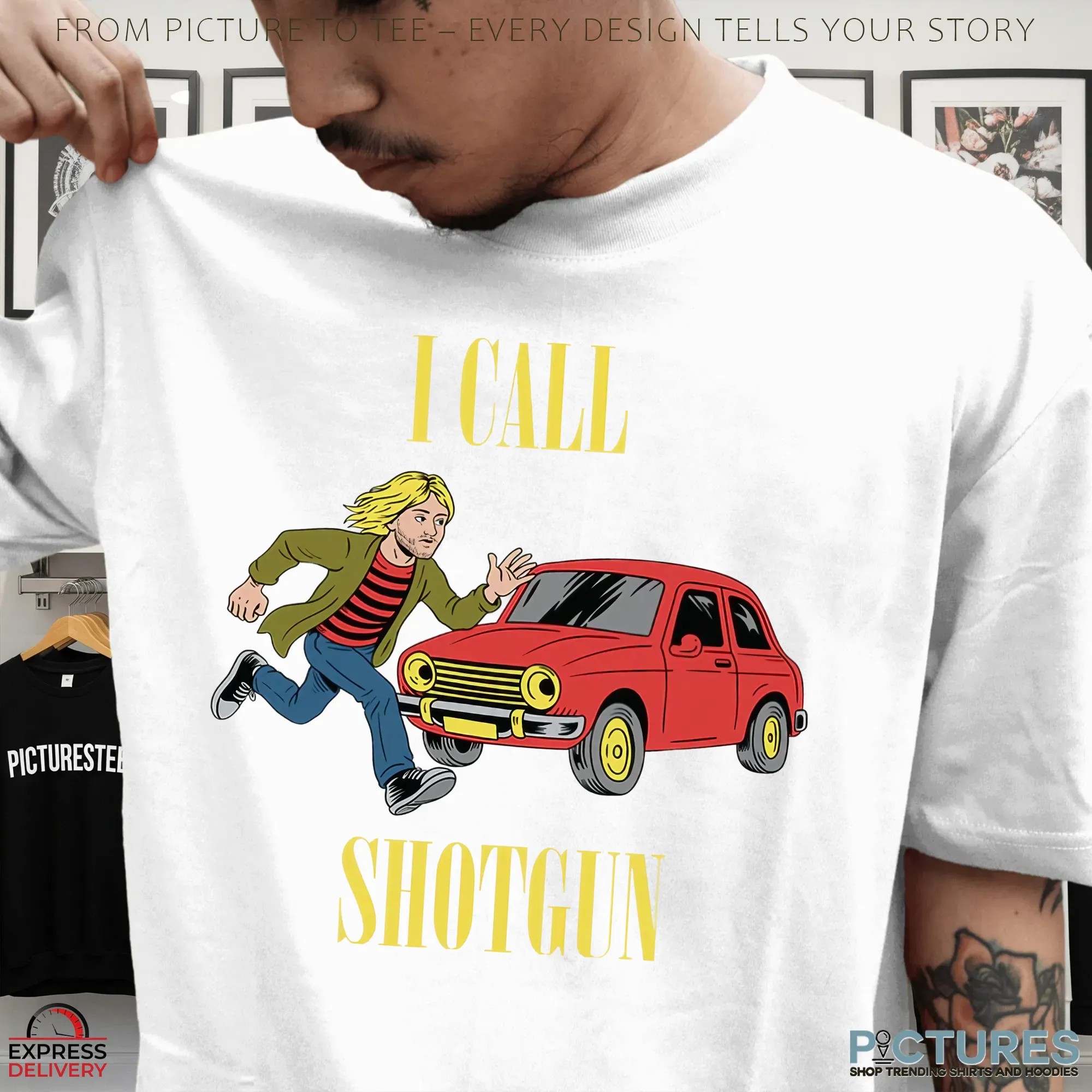 Kurt Cobain Nirvana I Call Shotgun Graphic T Shirt Kurt Cobain Nirvana I Call Shotgun Graphic T Shirt