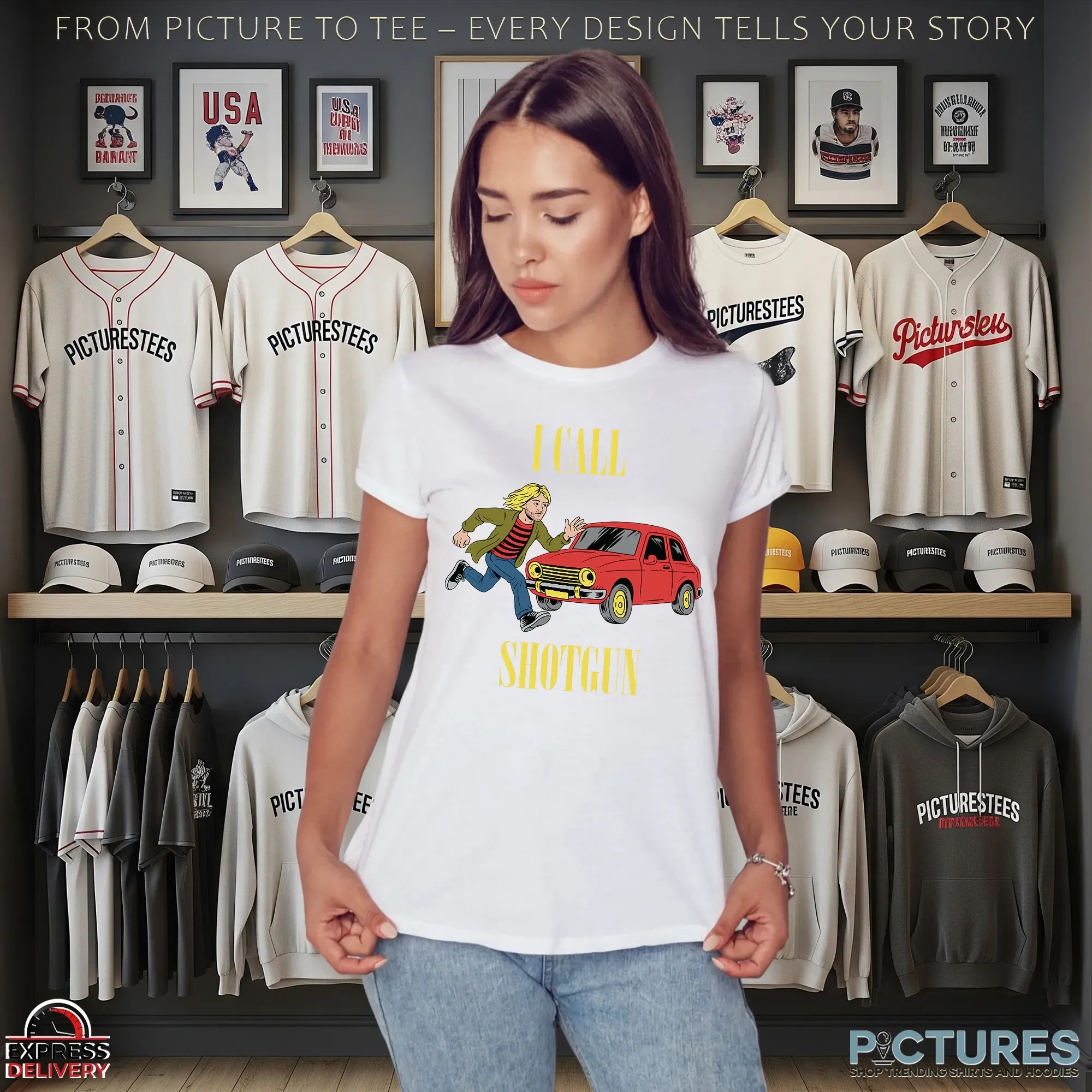Kurt Cobain Nirvana I Call Shotgun Graphic T Shirt Kurt Cobain Nirvana I Call Shotgun Graphic T Shirt