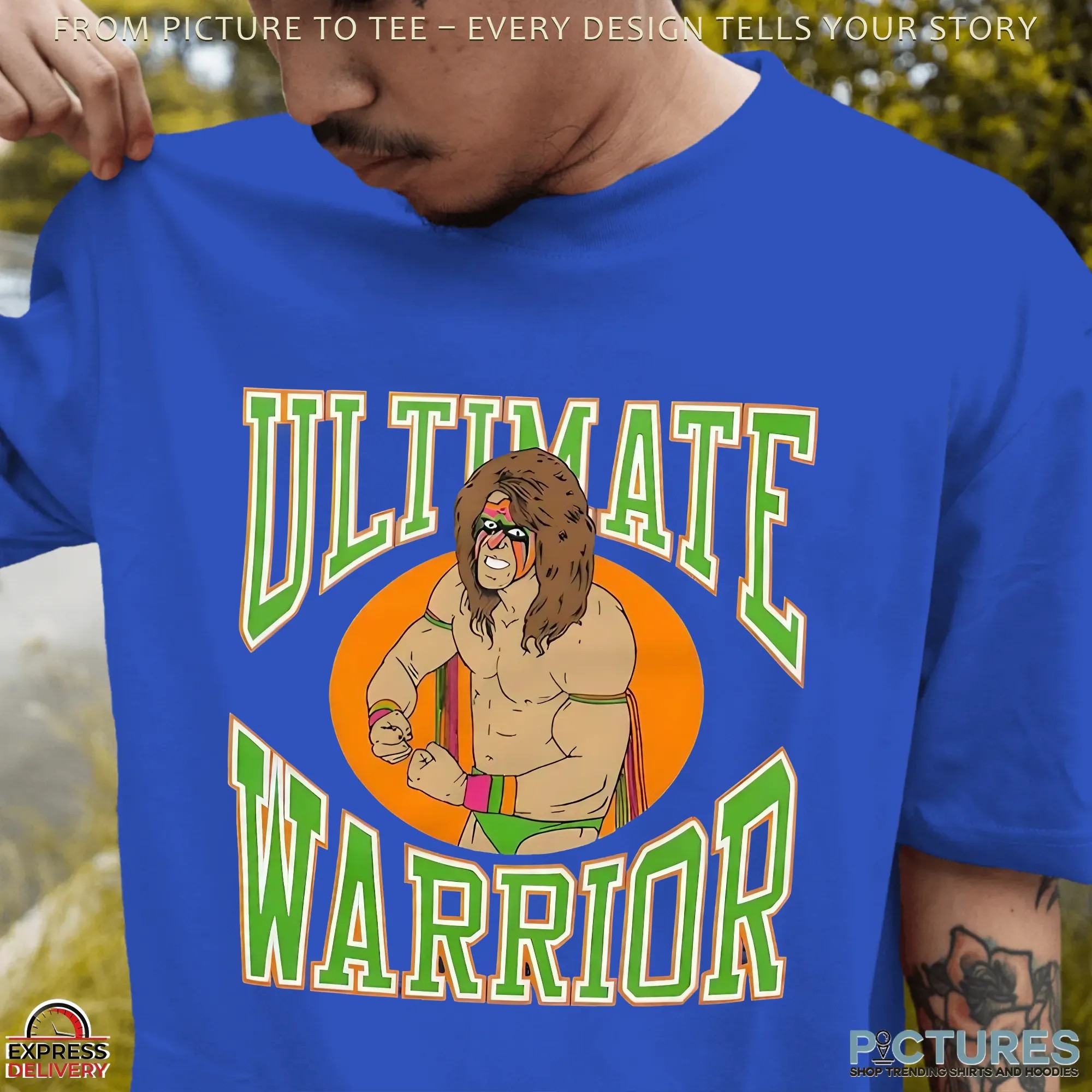 Lebron Wearing The Ultimate Warrior T Shirt _xanh royal