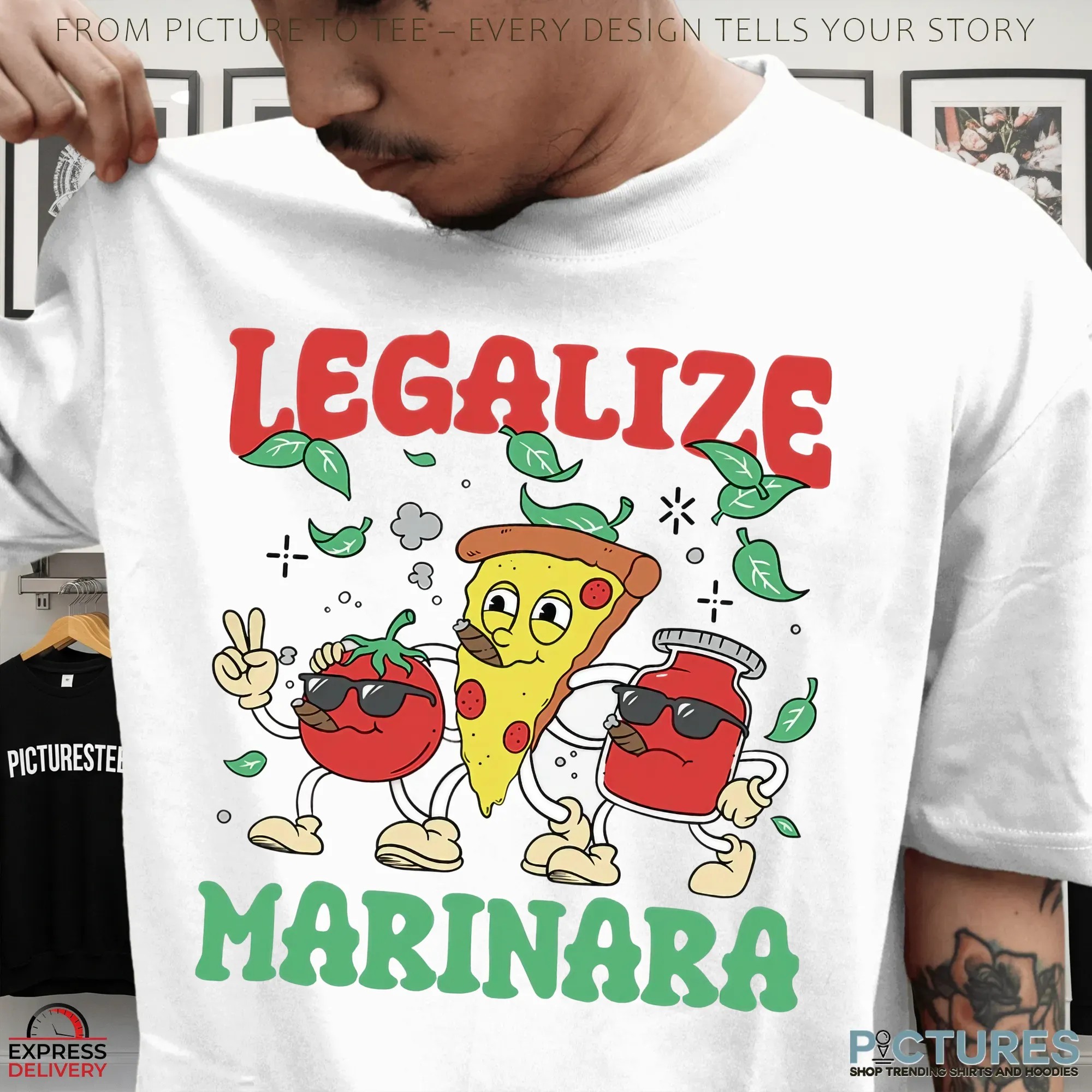 Legalize Marinara Pizza Smoking T Shirt Legalize Marinara Pizza Smoking T Shirt