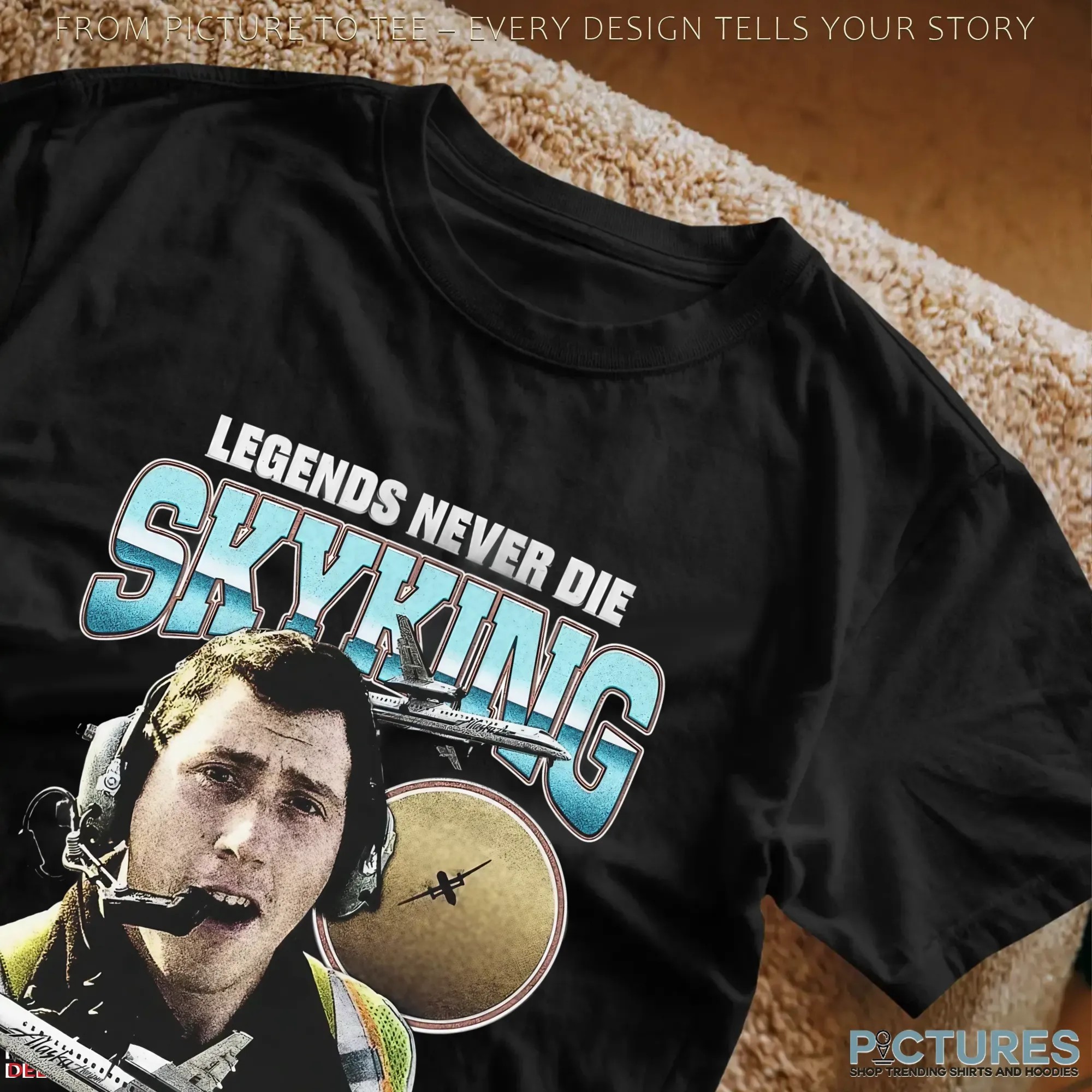 Legends Never Die SKYKING RIP Richard Russell Memorial T Shirt