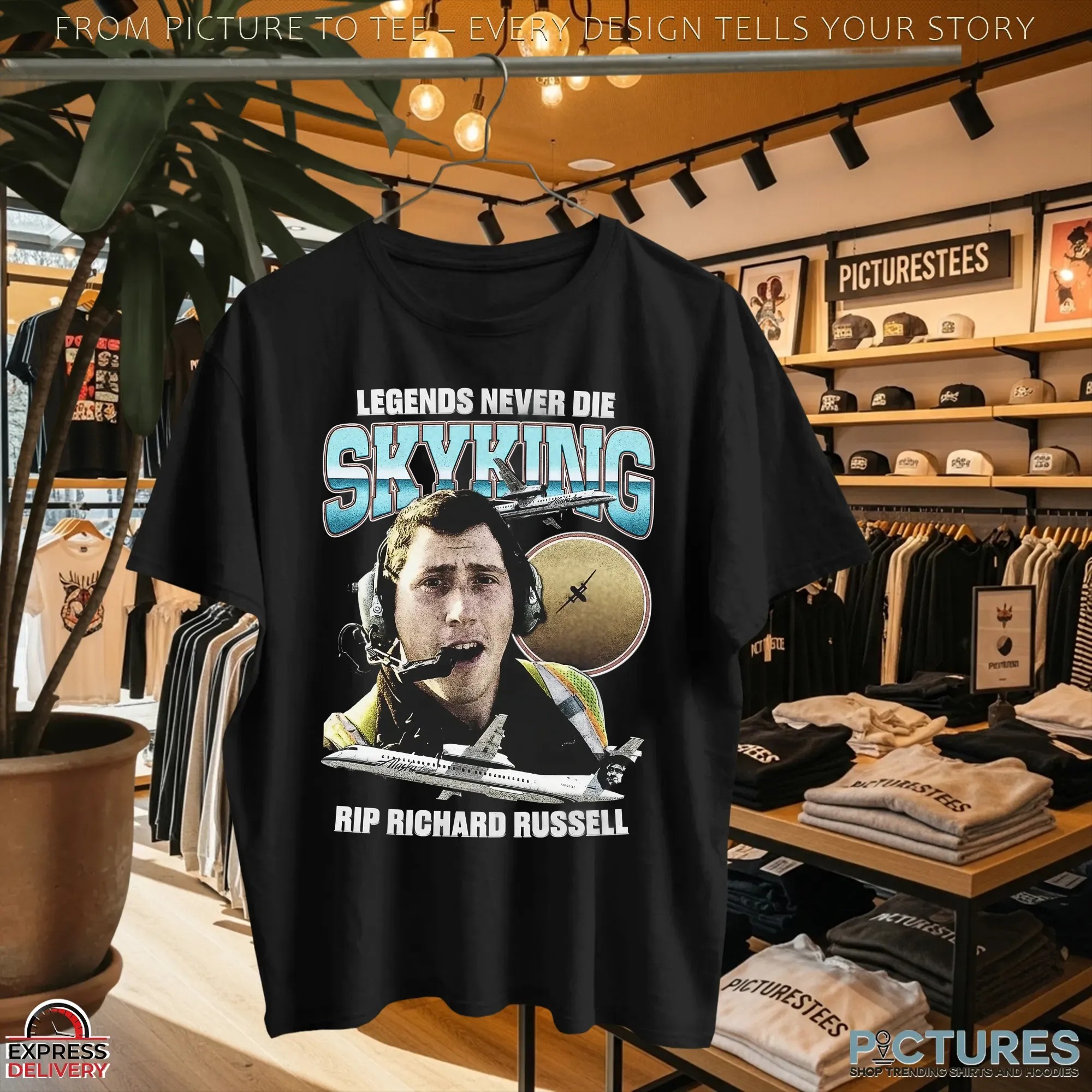 Legends Never Die SKYKING RIP Richard Russell Memorial T Shirt