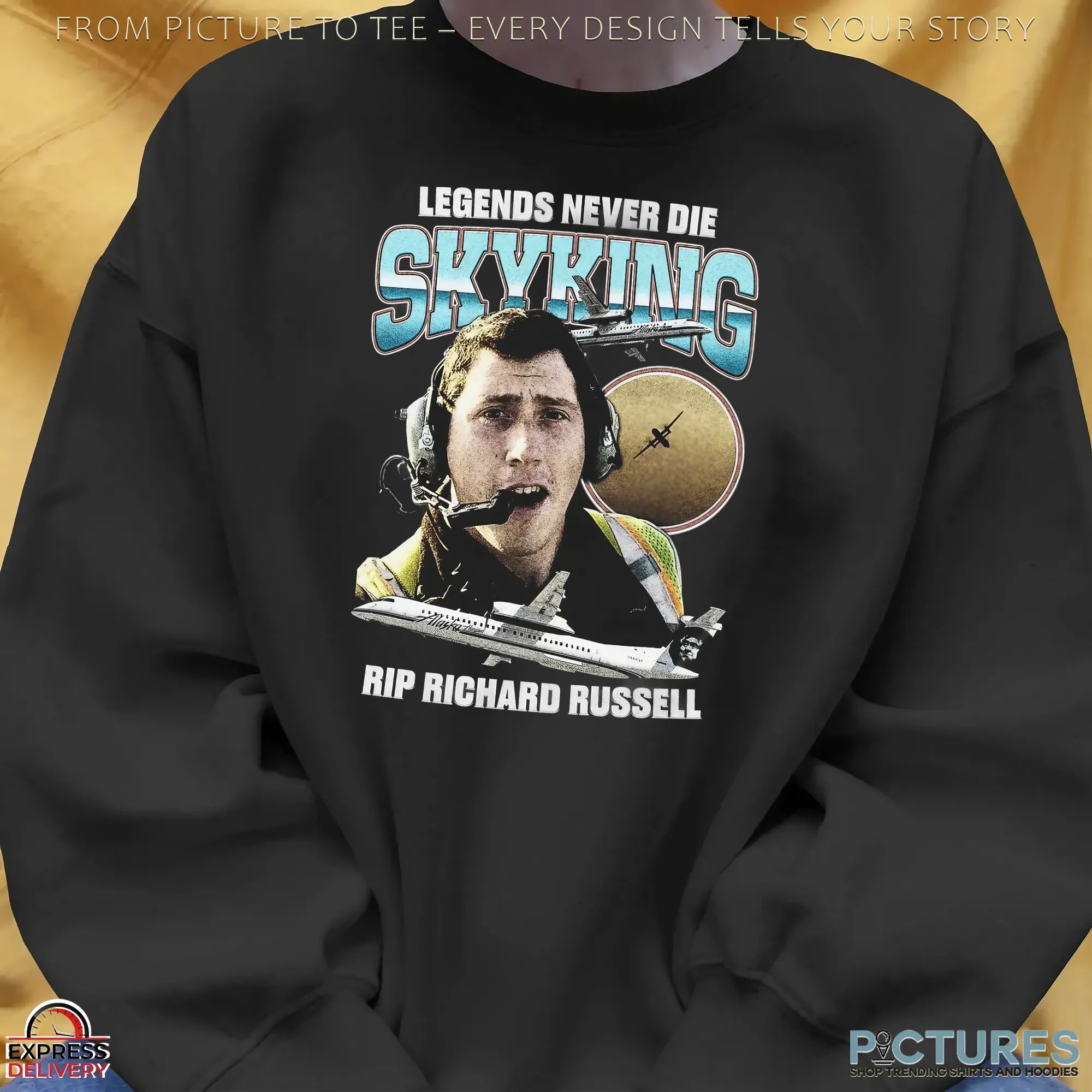 Legends Never Die SKYKING RIP Richard Russell Memorial T Shirt
