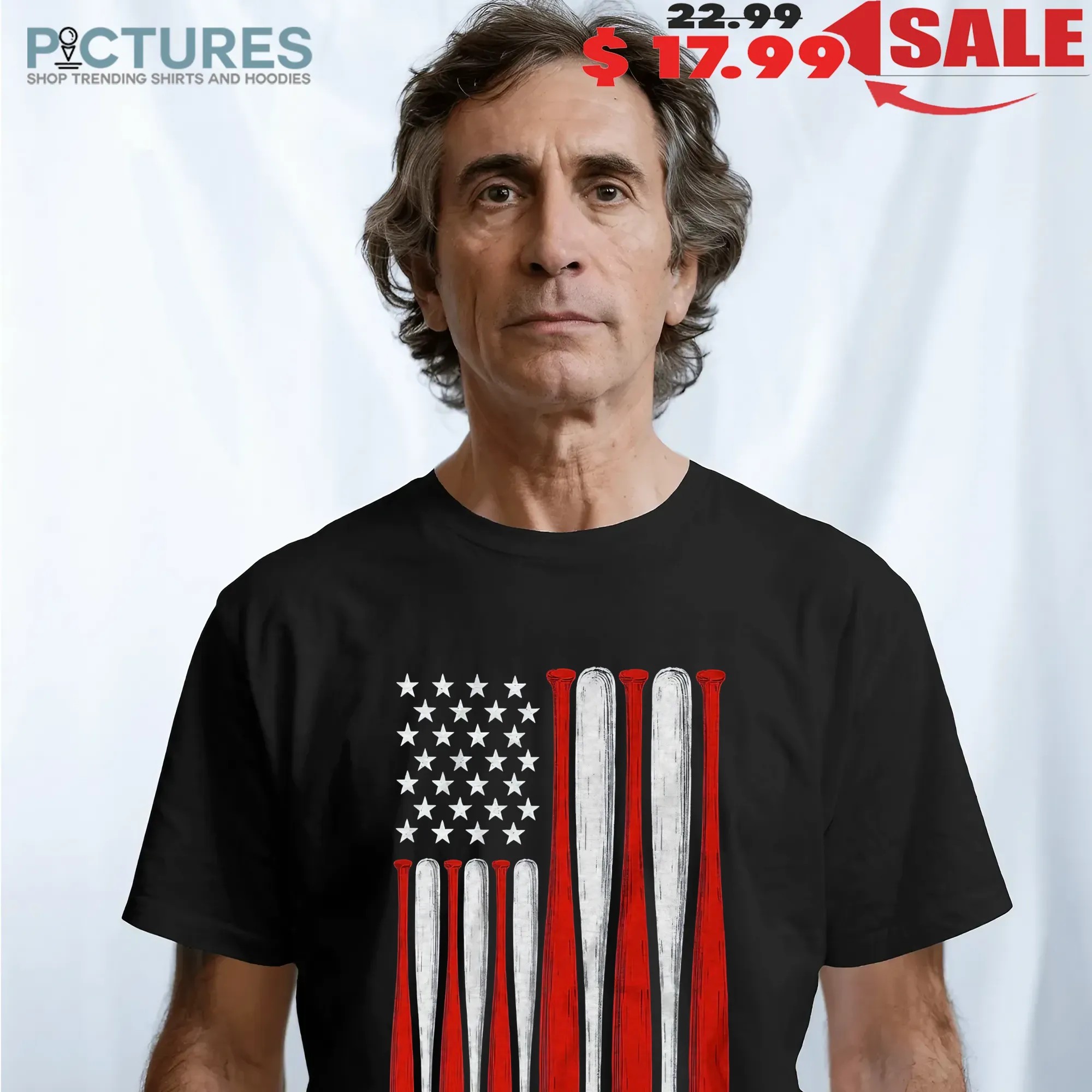 Let Freedom Swing Vintage Baseball Flag T-shirt