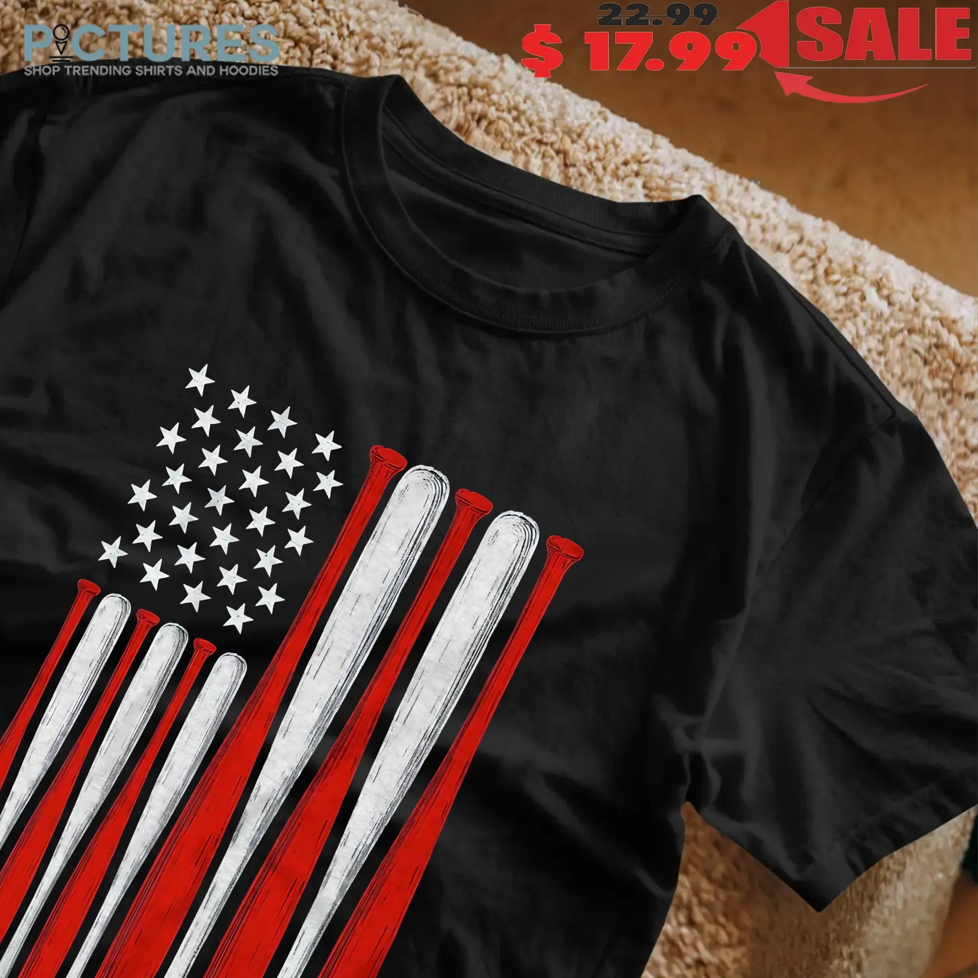 Let Freedom Swing Vintage Baseball Flag T-shirt