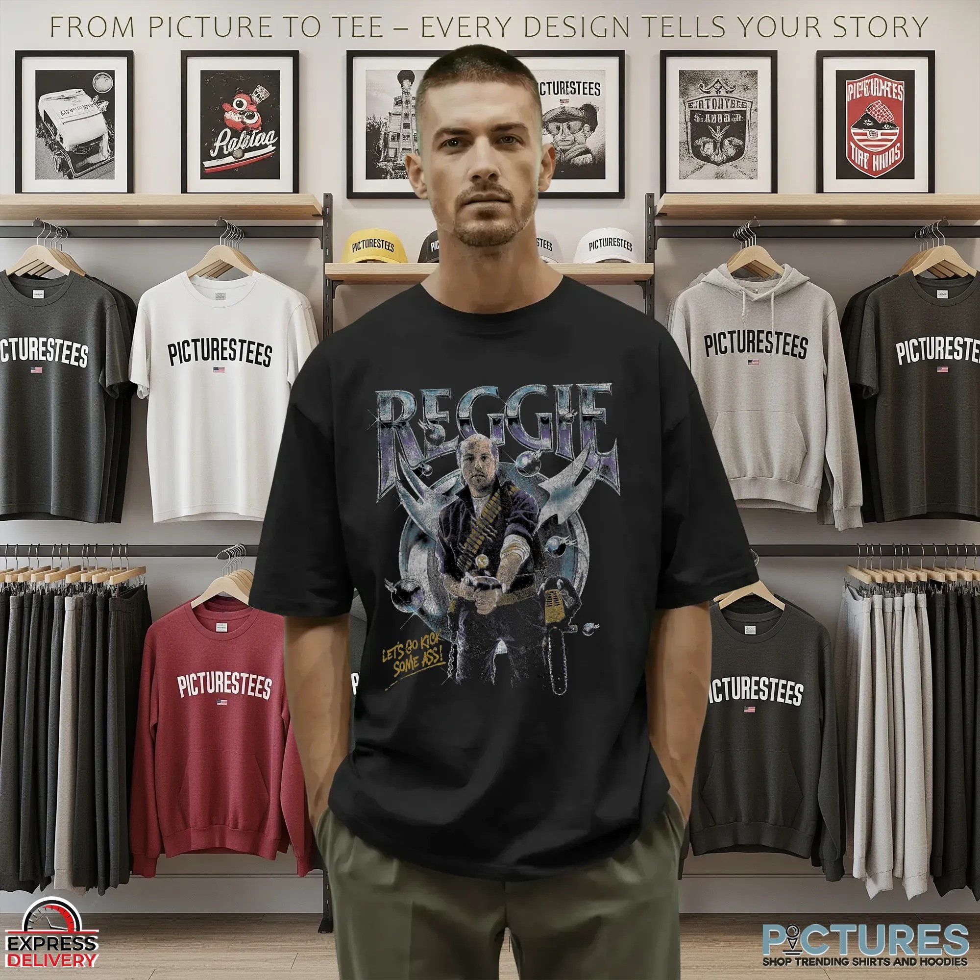 Let's Go Kick Some Ass Reggie Graphic T Shirt