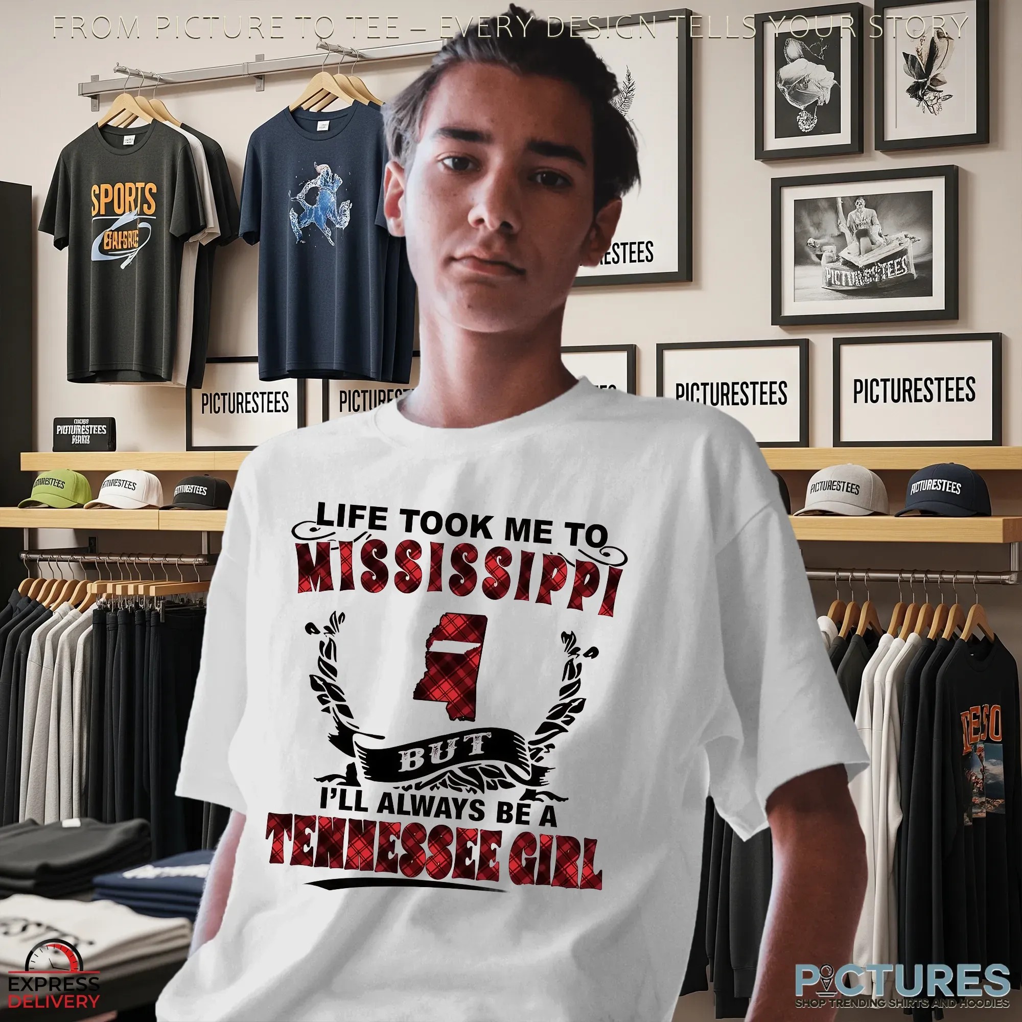 Life Took Me To Mississippi But I'll Always Be A Tennessee Girl T Shirt