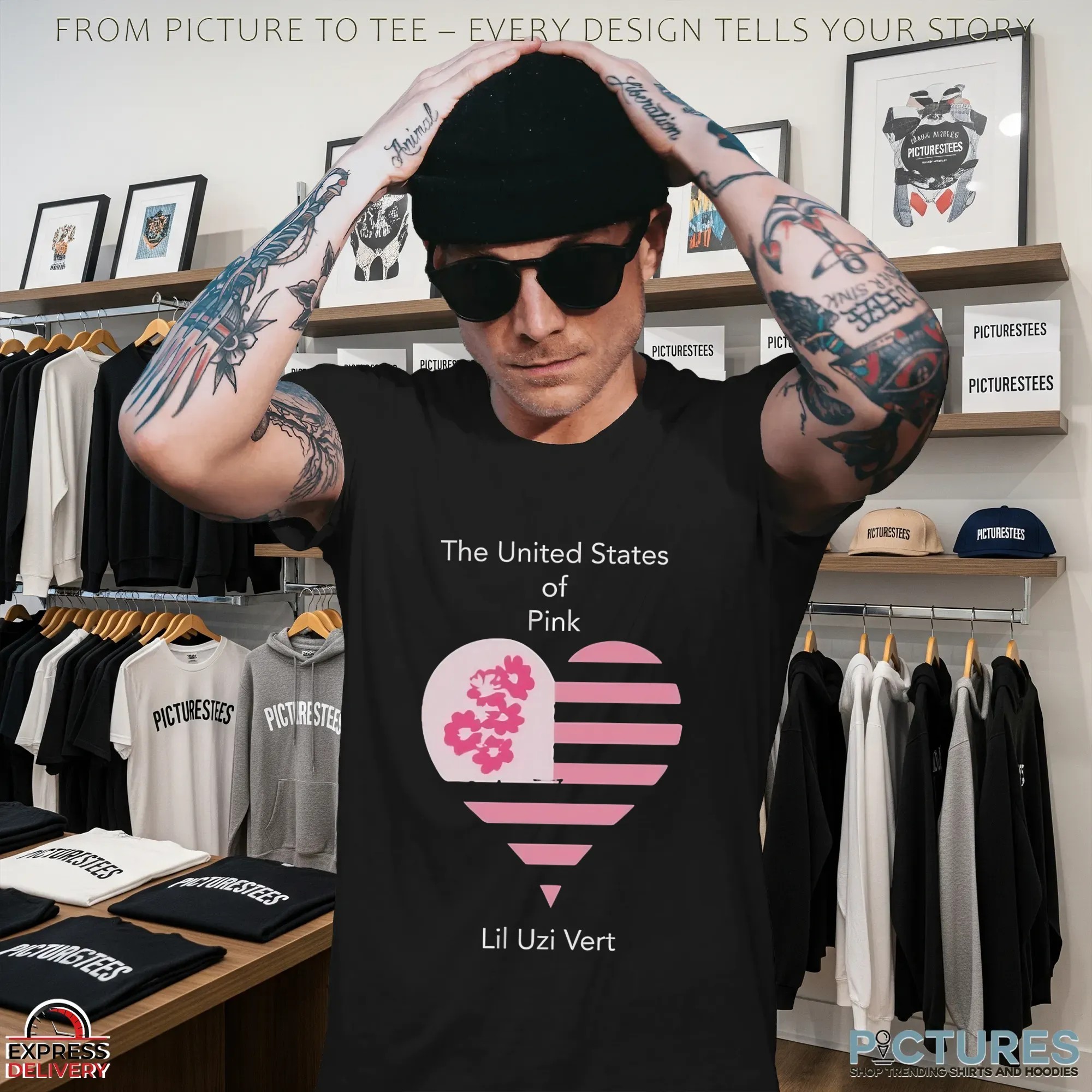 Lil Uzi Vert The United States Of Pink Heart T-shirts