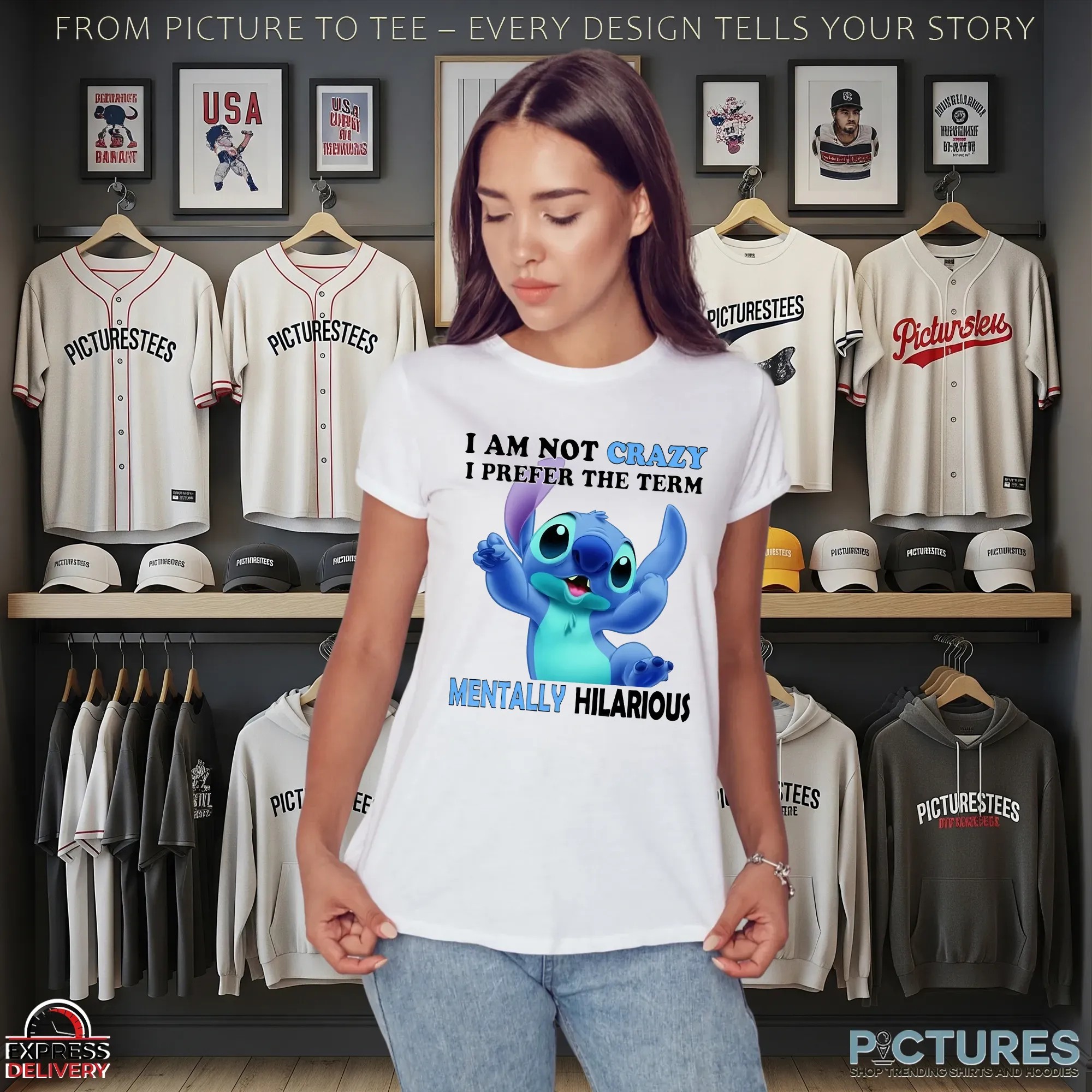 Lilo & Stitch I Am Not Crazy I Prefer The Term Mentally Hilarious Shirt