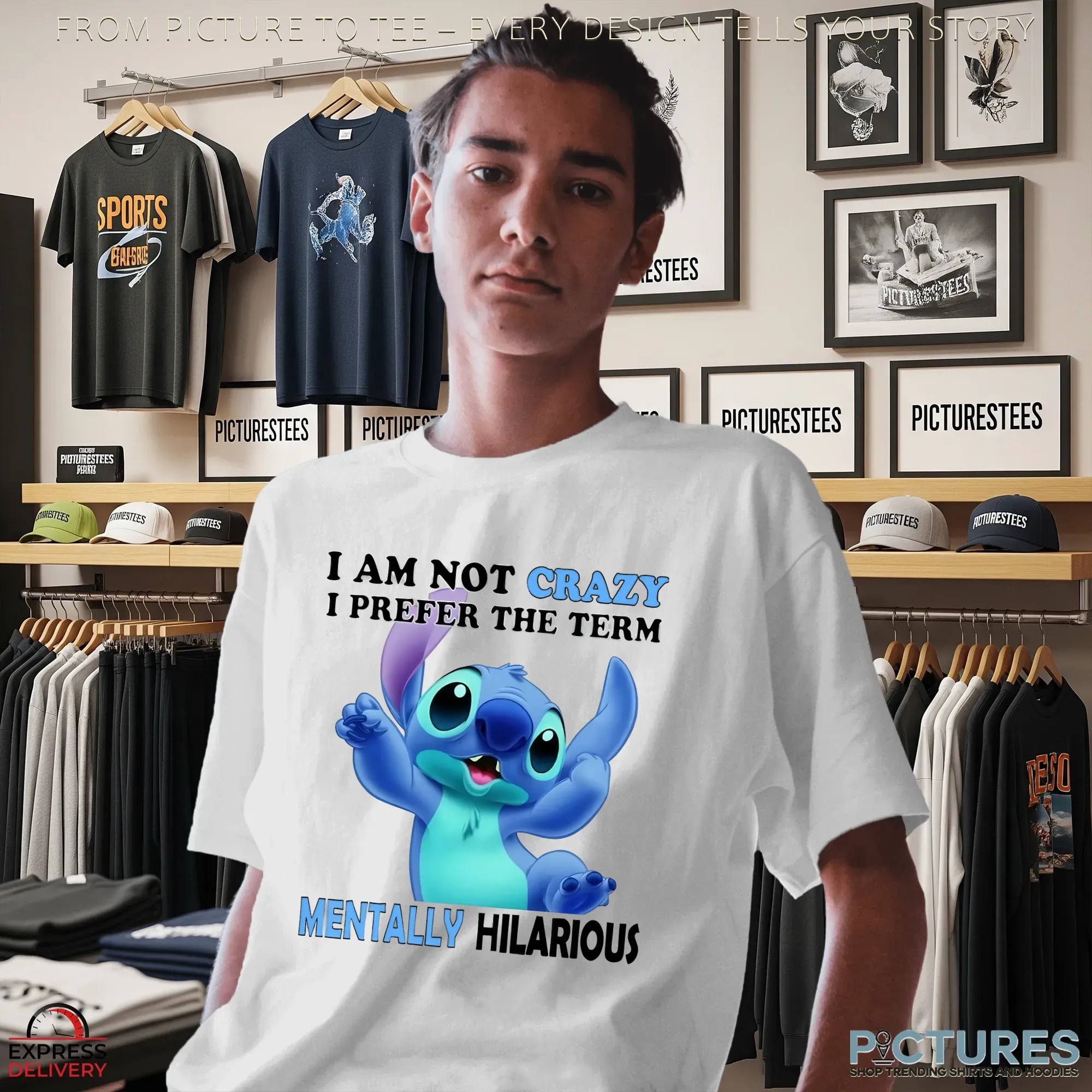 Lilo & Stitch I Am Not Crazy I Prefer The Term Mentally Hilarious Shirt