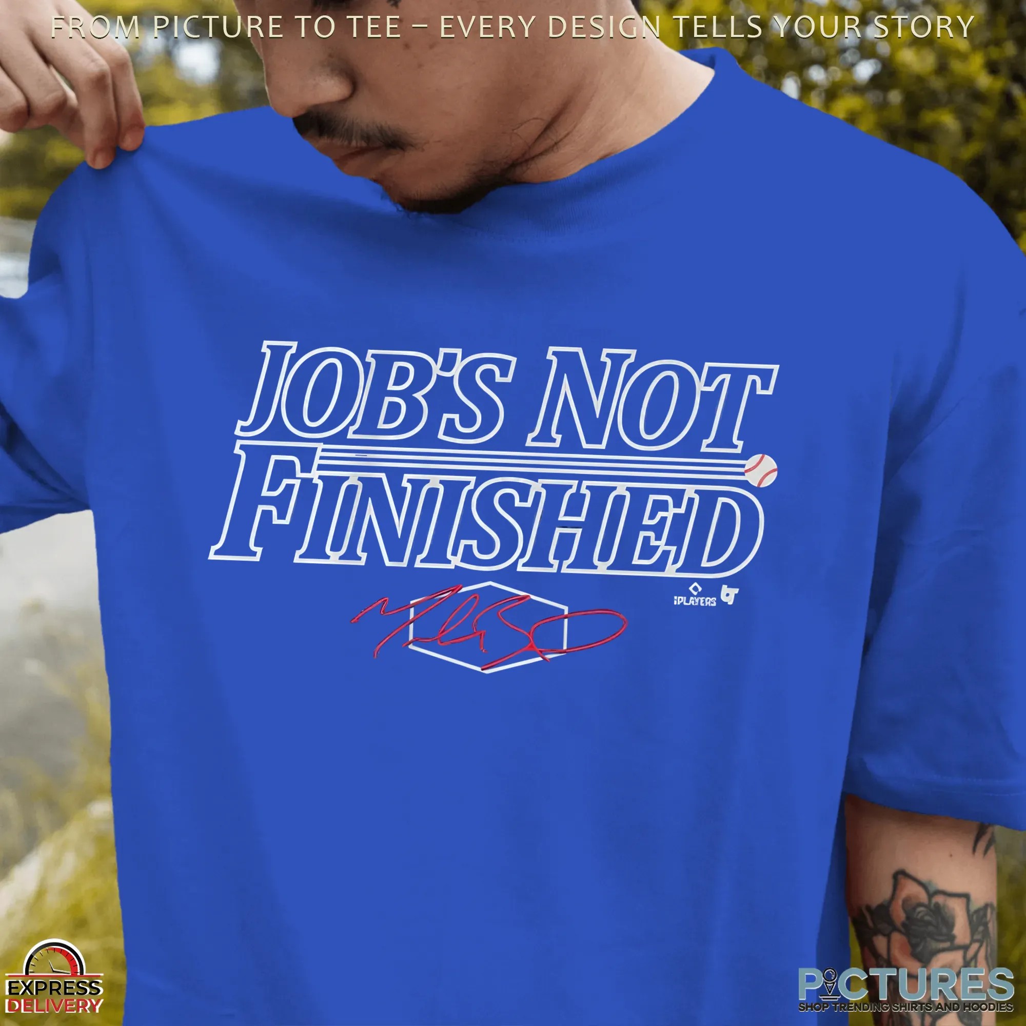 Los Angeles Baseball Job's Not Finished 2025 T Shirt