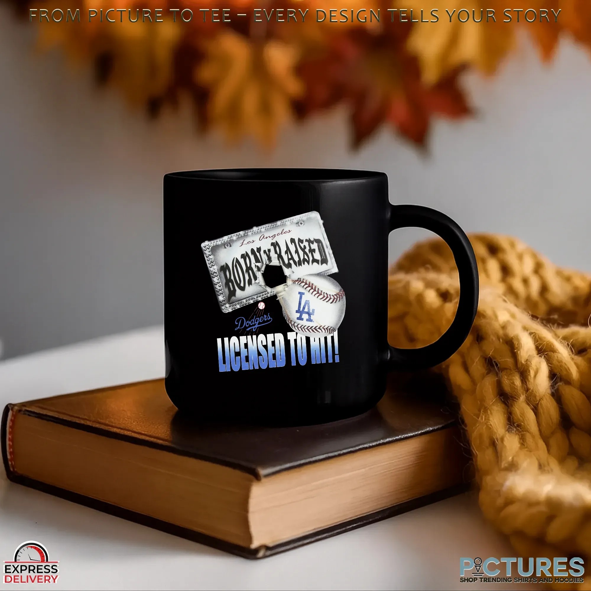 Los Angeles Dodgers New Era Born x Raised Licensed To Hit Mashup T Shirt