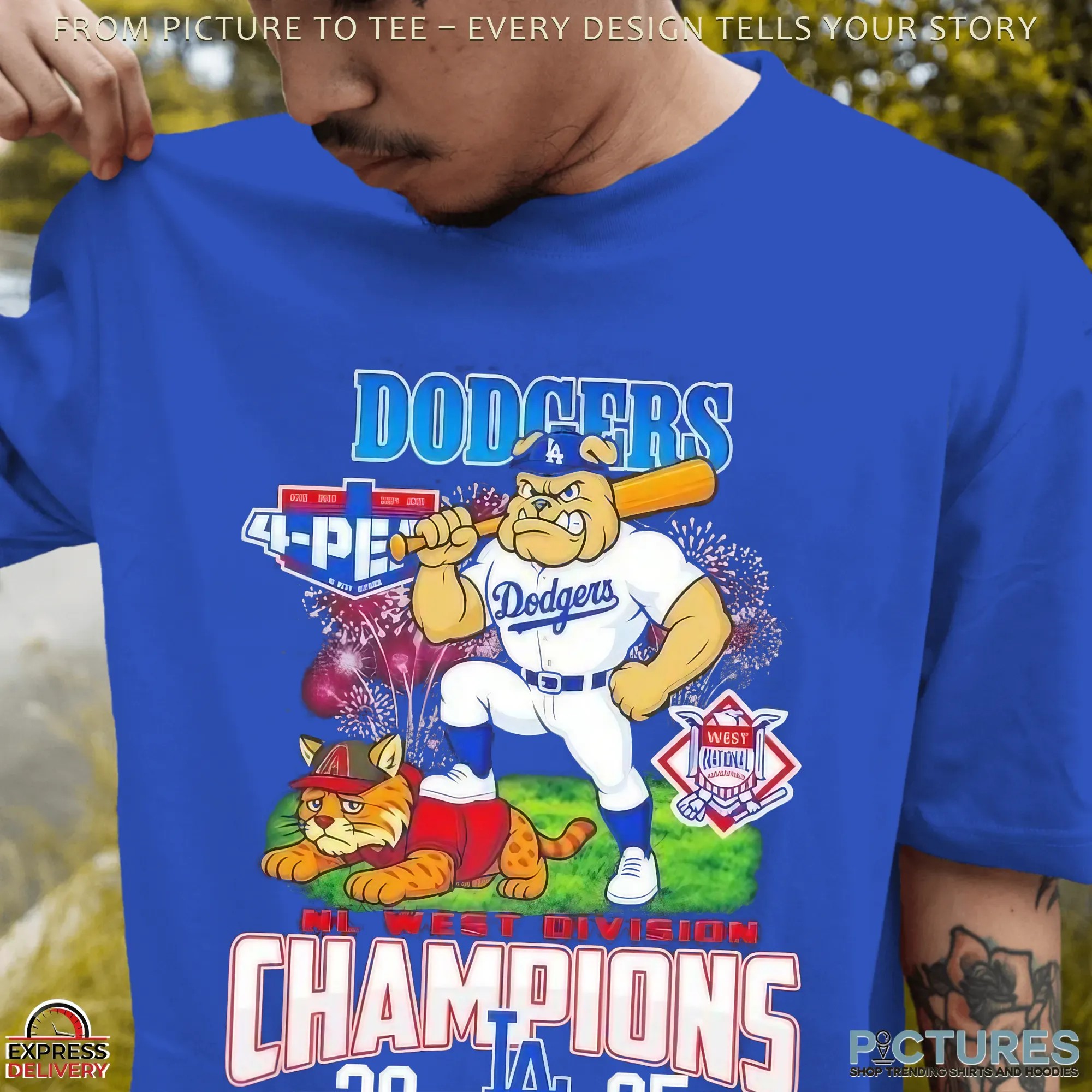 Los Angeles Dodgers vs Arizona Diamondbacks Mascots Rivalry 2025 NL West Division Champions T Shirt