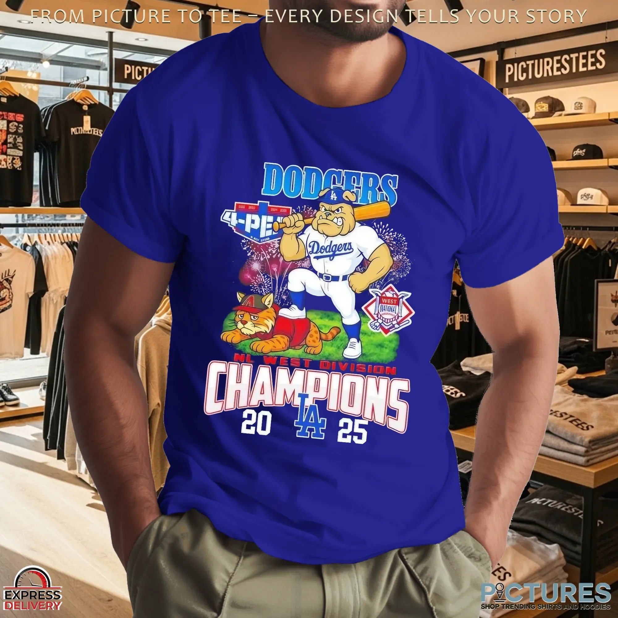 Los Angeles Dodgers vs Arizona Diamondbacks Mascots Rivalry 2025 NL West Division Champions T Shirt