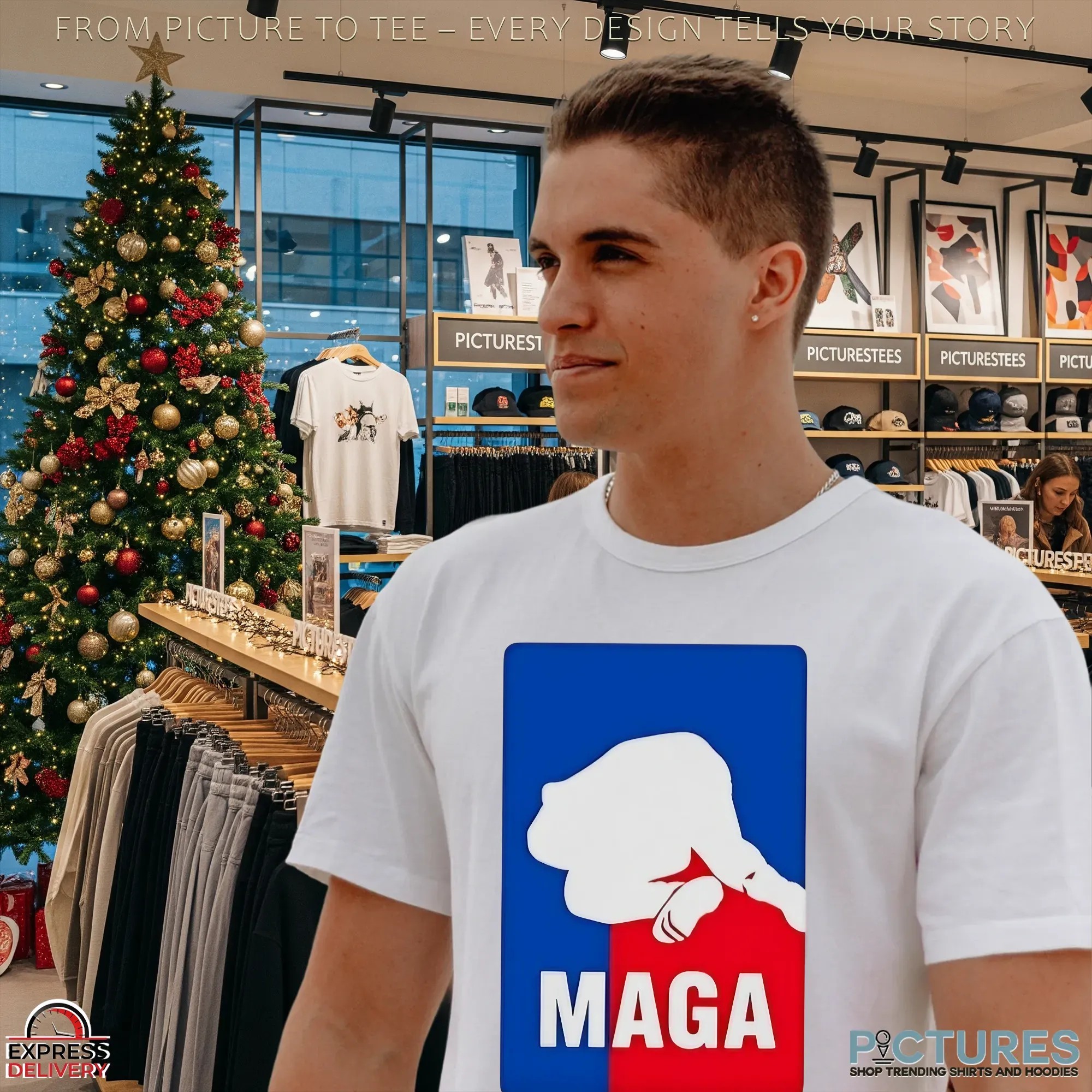 Loudmouth Face Plant Maga NBA Logo Parody Shirt Loudmouth Face Plant Maga NBA Logo Parody Shirt