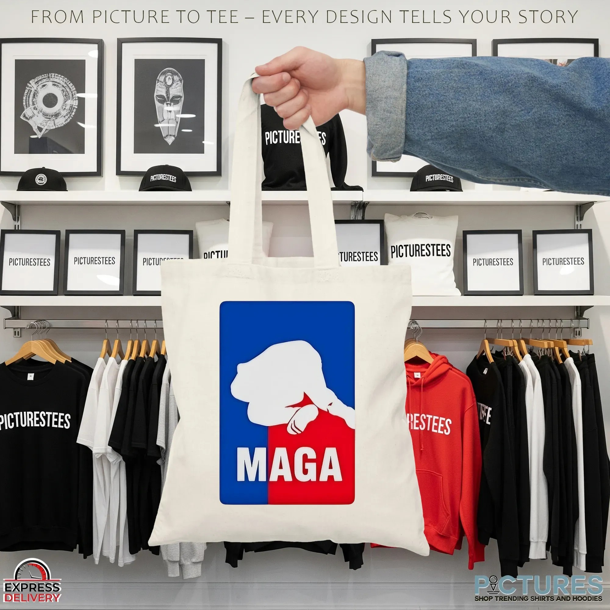 Loudmouth Face Plant Maga NBA Logo Parody Shirt Loudmouth Face Plant Maga NBA Logo Parody Shirt